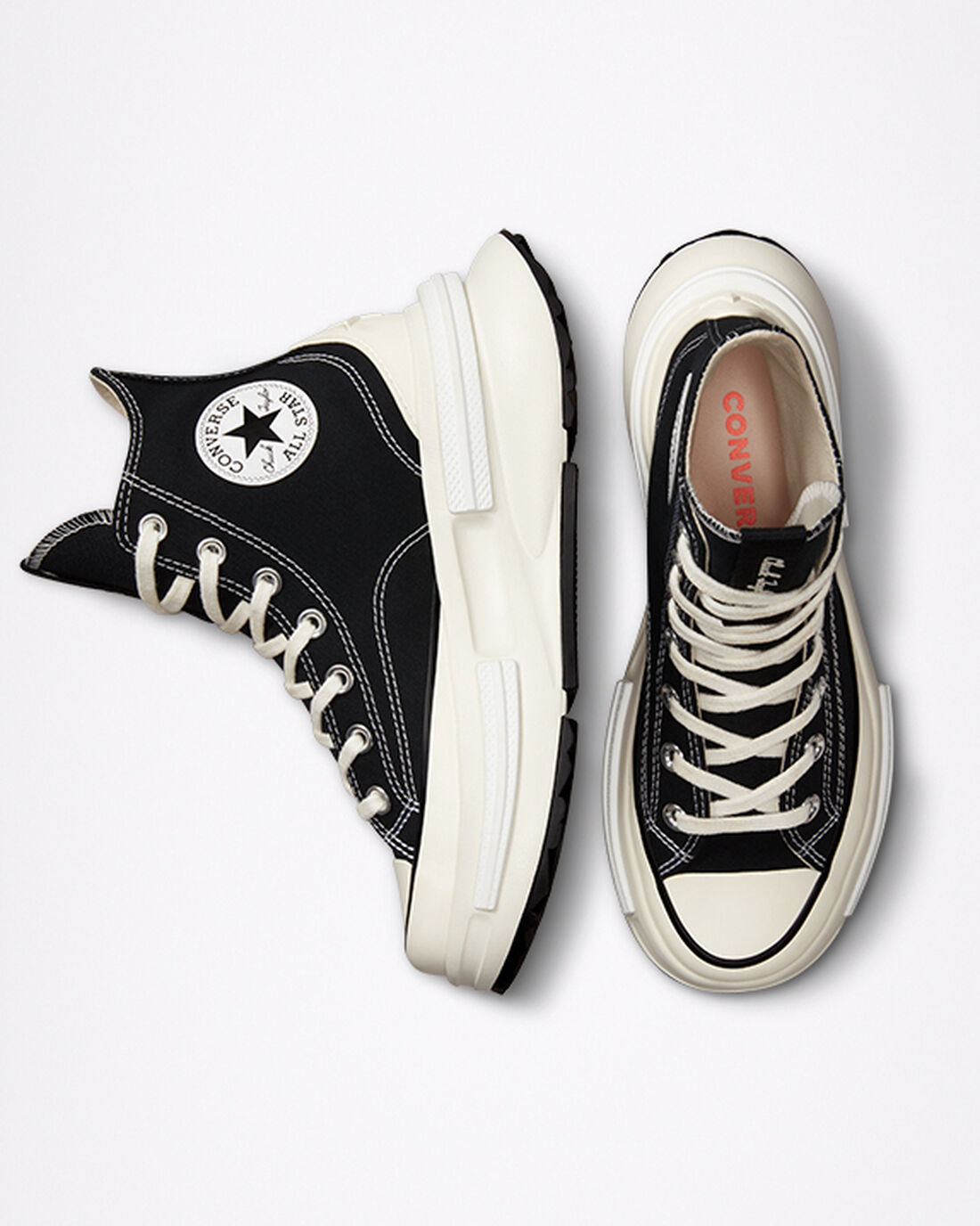 Men's Converse Run Star Legacy CX High Top Sneakers Black/White | Australia-36918