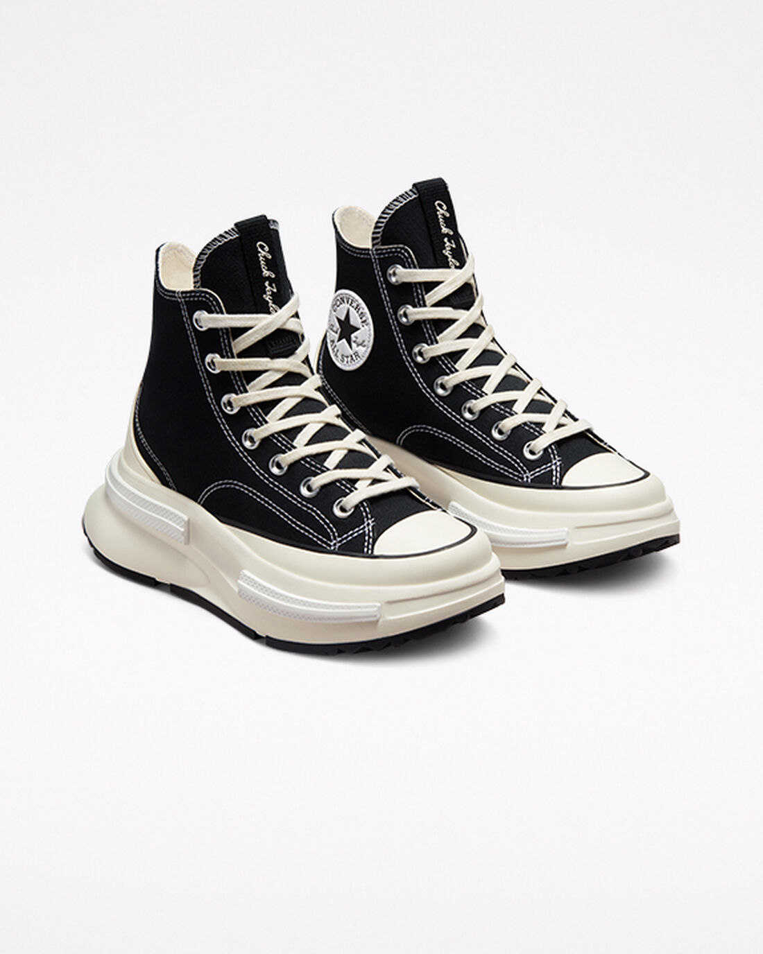 Men's Converse Run Star Legacy CX High Top Sneakers Black/White | Australia-36918