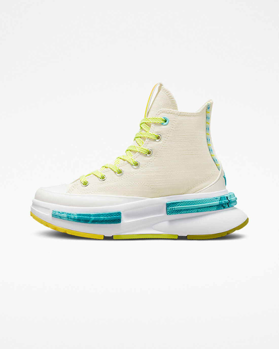 Men's Converse Run Star Legacy CX Mi Gente, Mi Alegria High Top Shoes Beige/Lemon/Light Turquoise | Australia-08714