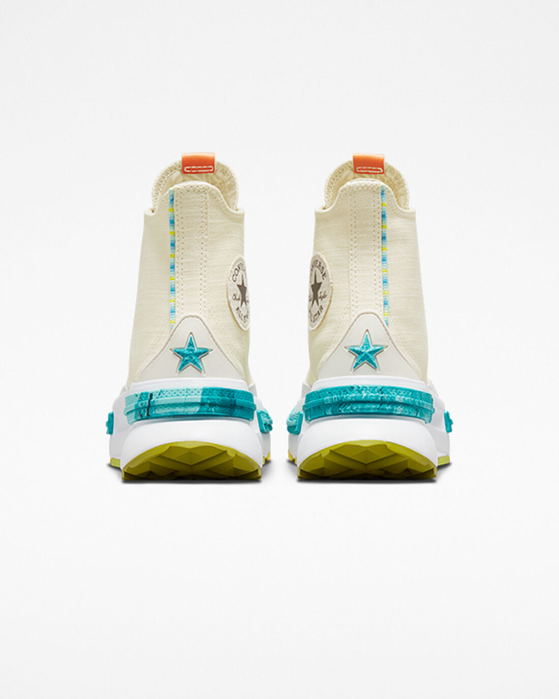 Men's Converse Run Star Legacy CX Mi Gente, Mi Alegria High Top Shoes Beige/Lemon/Light Turquoise | Australia-08714