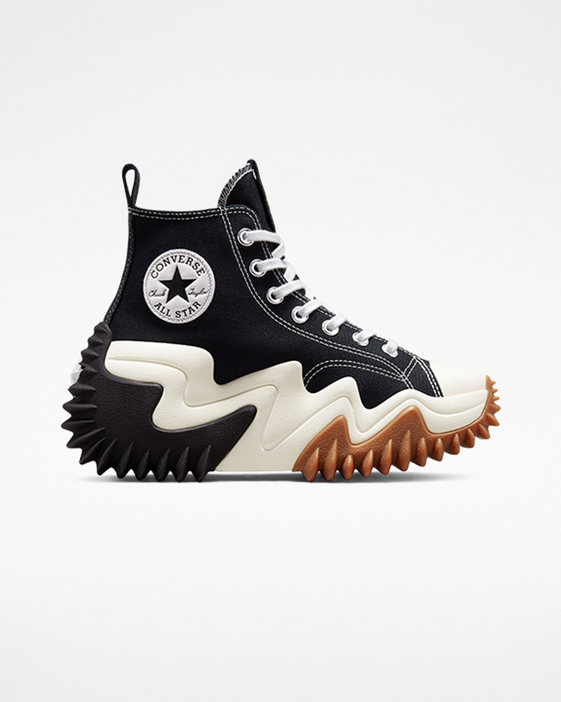 Men\'s Converse Run Star Motion Platform High Top Sneakers Black/White/Orange | Australia-76125