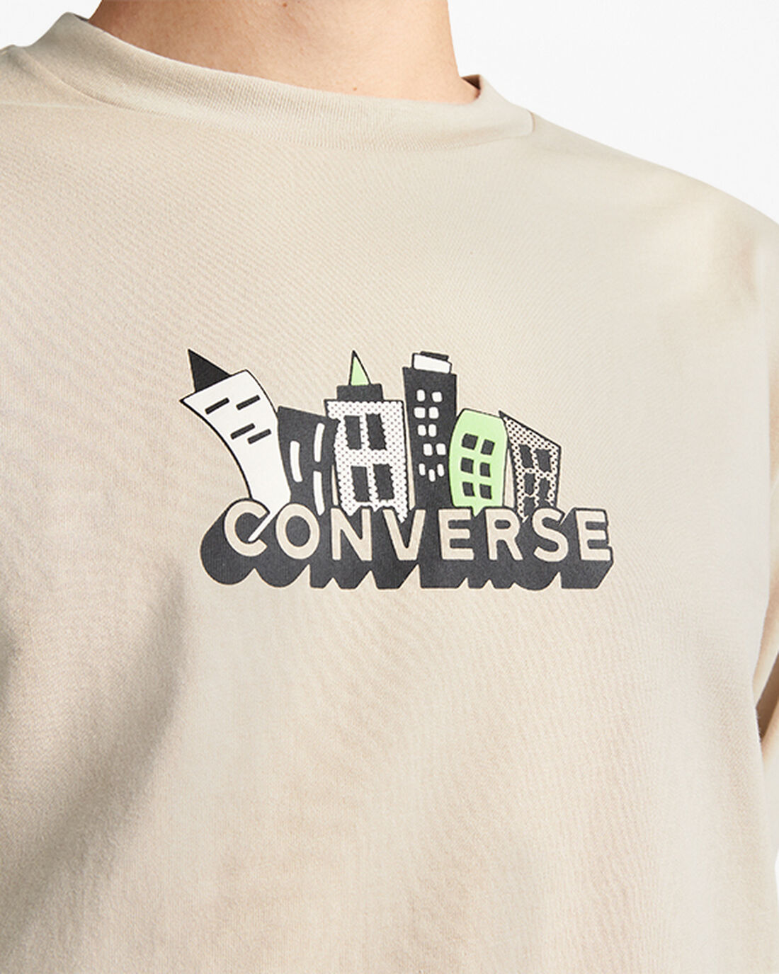 Men's Converse Spring Up Graphic T-Shirts Grey | Australia-60584