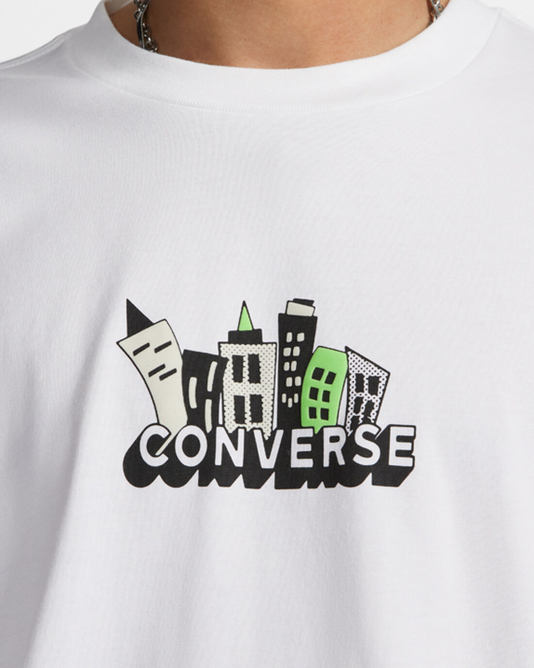 Men's Converse Spring Up Graphic T-Shirts White | Australia-97425