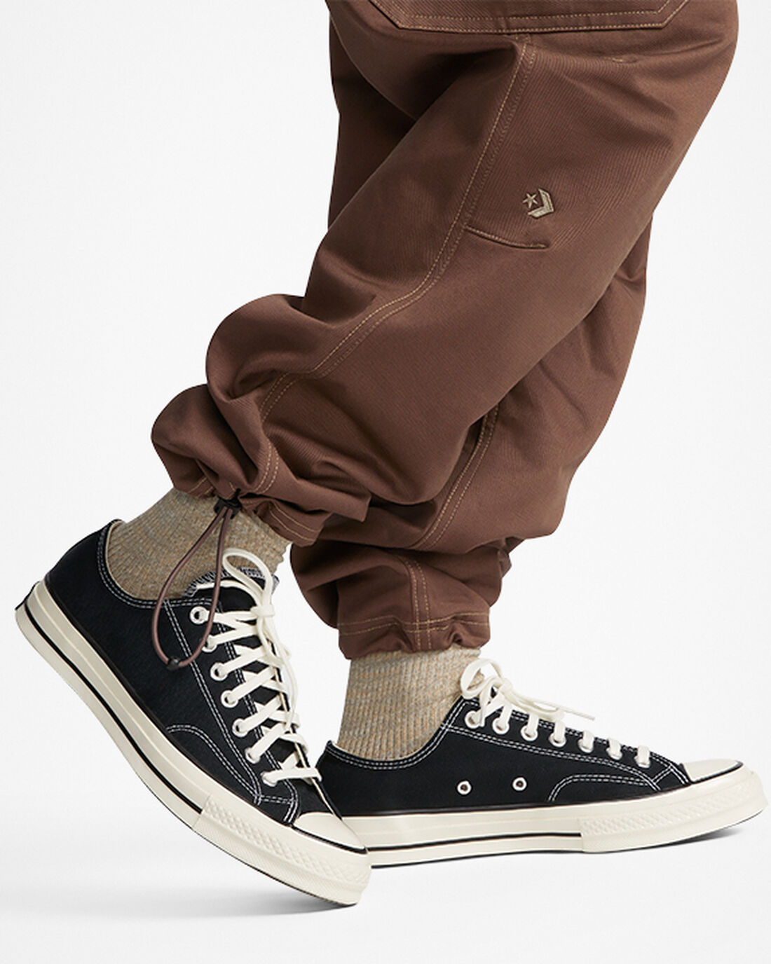 Men's Converse Star Chevron Cargo Pants Brown | Australia-02946