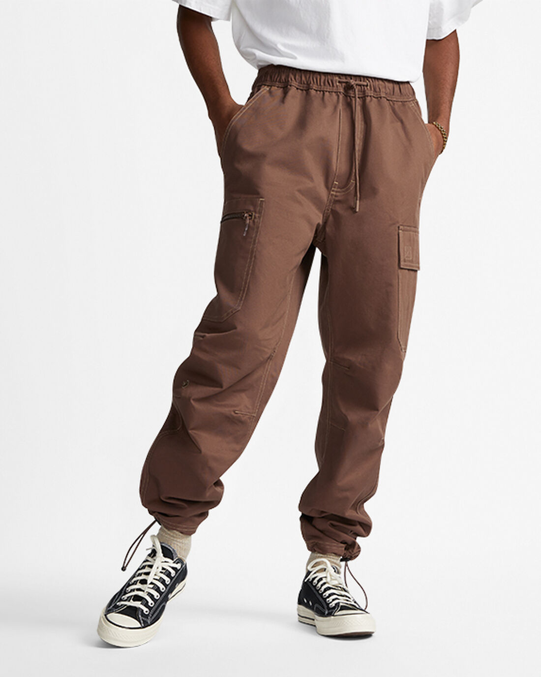 Men\'s Converse Star Chevron Cargo Pants Brown | Australia-02946