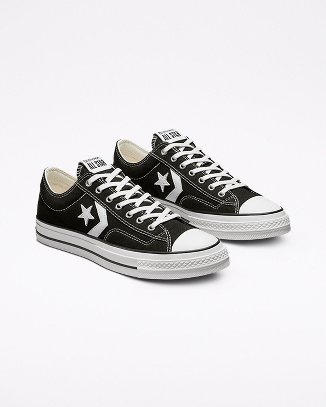 Men's Converse Star Player 76 Sneakers Black/White/Black | Australia-84219