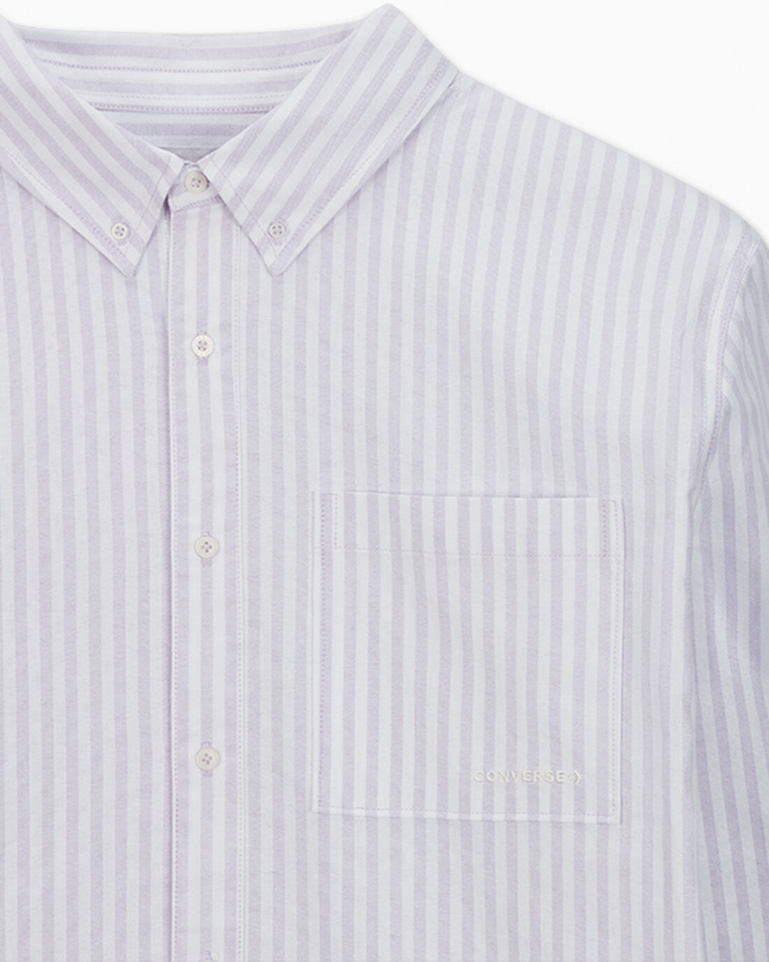 Men's Converse Striped Oxford Button-Up Shirts Purple Stripes | Australia-78309