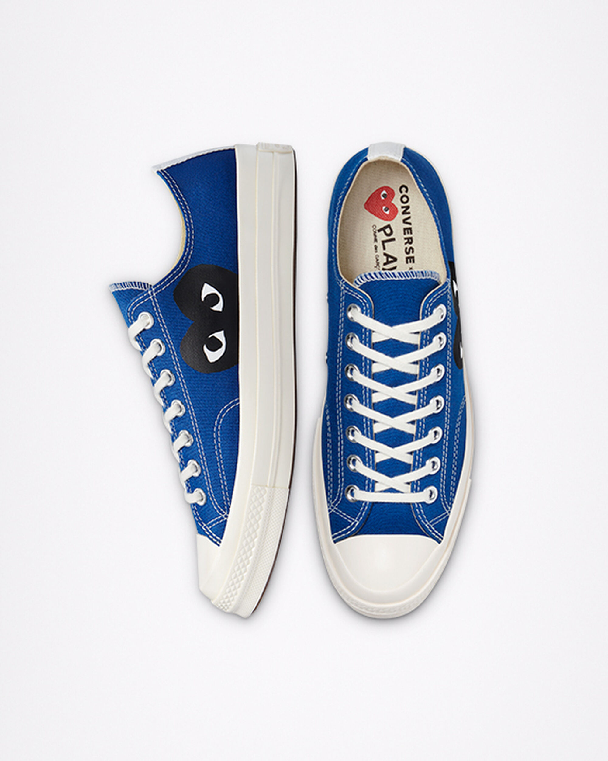 Men's Converse x Comme des Garçons PLAY Chuck 70 Sneakers Blue/Black | Australia-26387