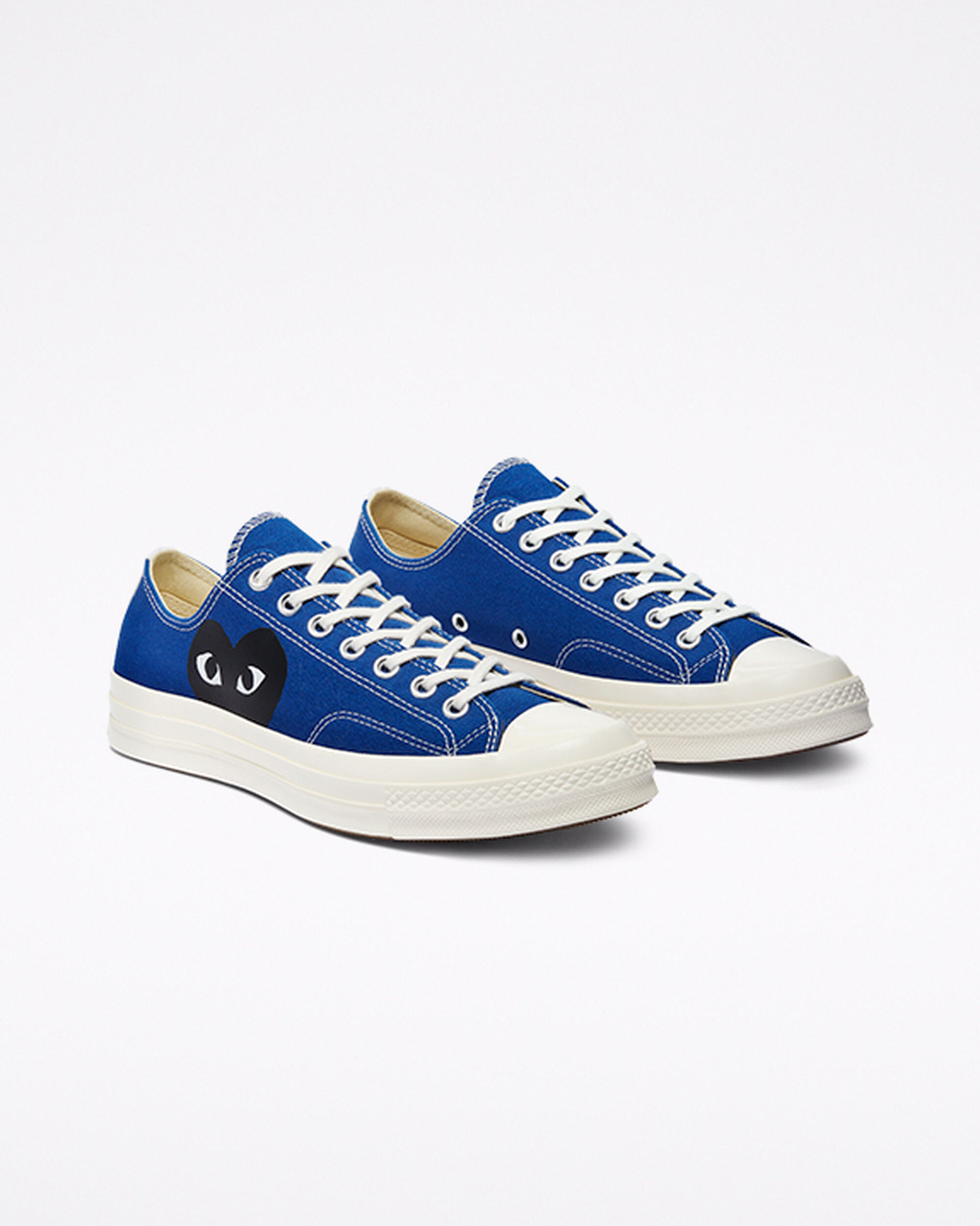 Men's Converse x Comme des Garçons PLAY Chuck 70 Sneakers Blue/Black | Australia-26387