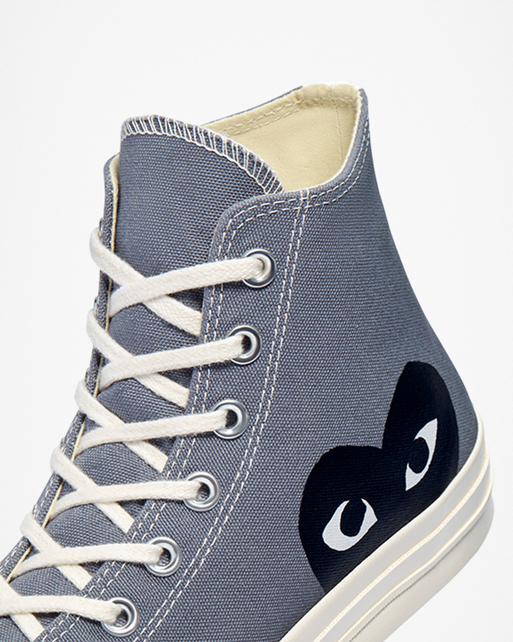 Men's Converse x Comme des Garçons PLAY Chuck 70 High Top Sneakers Grey/Black | Australia-65432