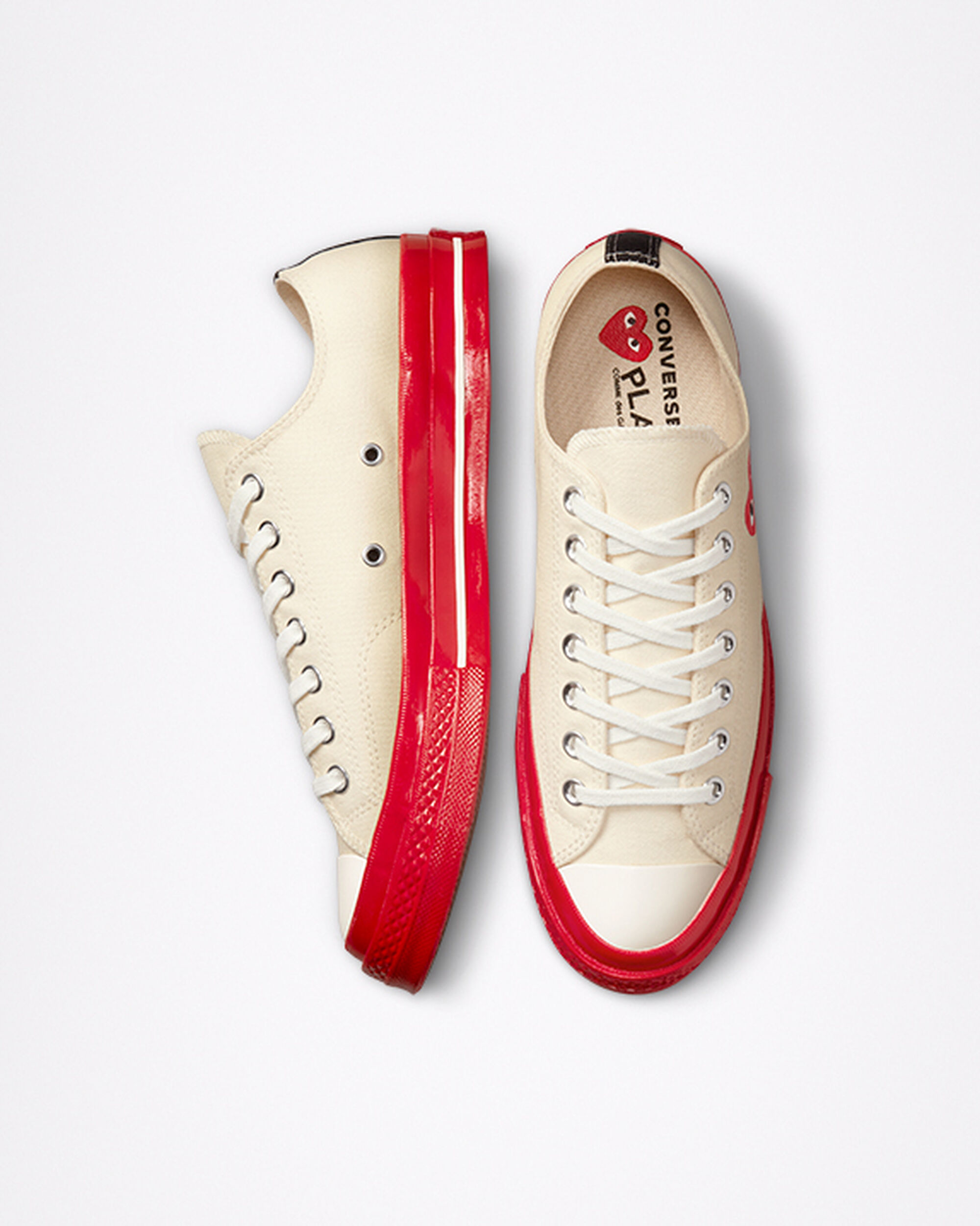 Men's Converse x Comme des Garçons PLAY Chuck 70 Sneakers Red | Australia-78962