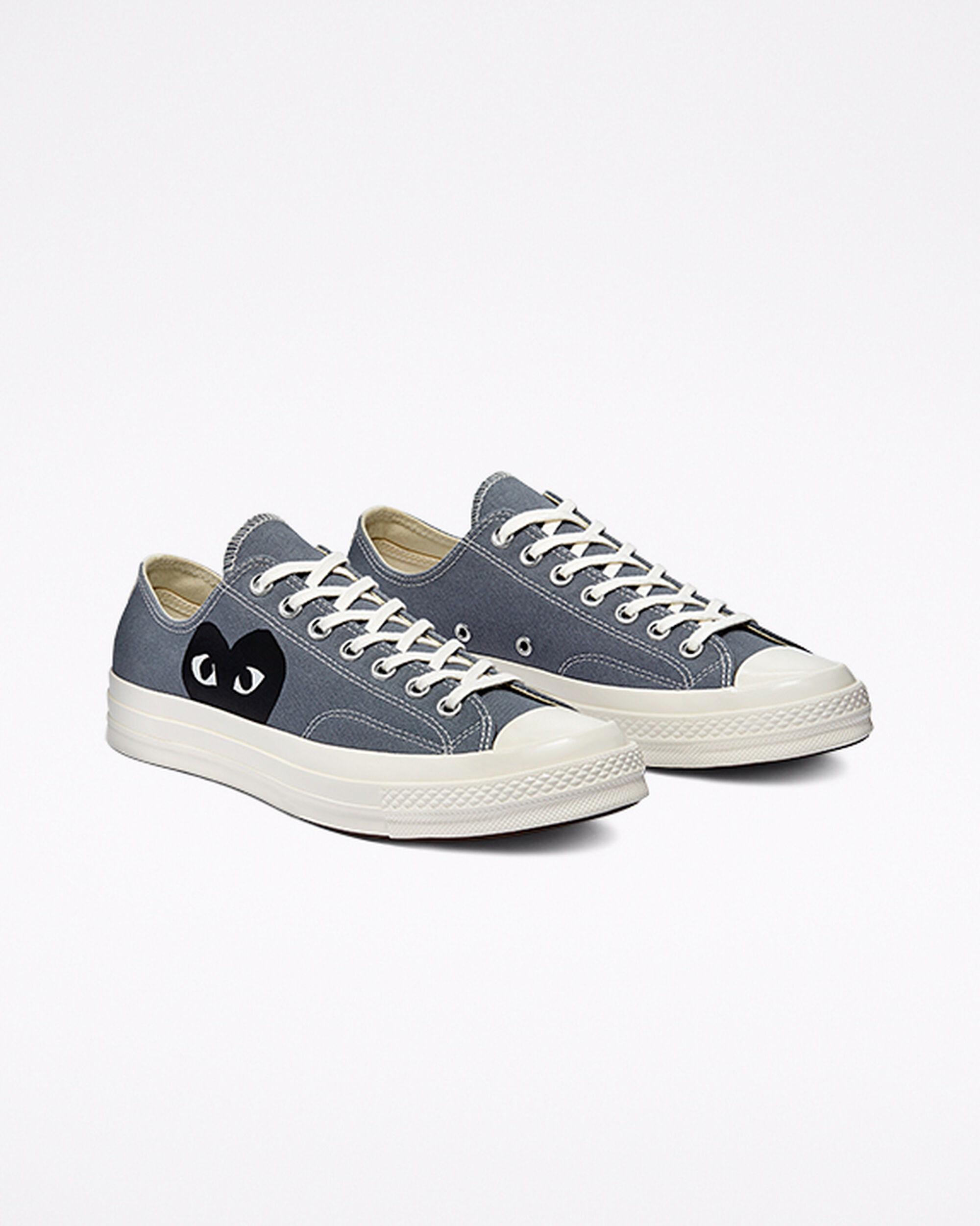 Men's Converse x Comme des Garçons PLAY Chuck 70 Sneakers Grey/Black | Australia-83204