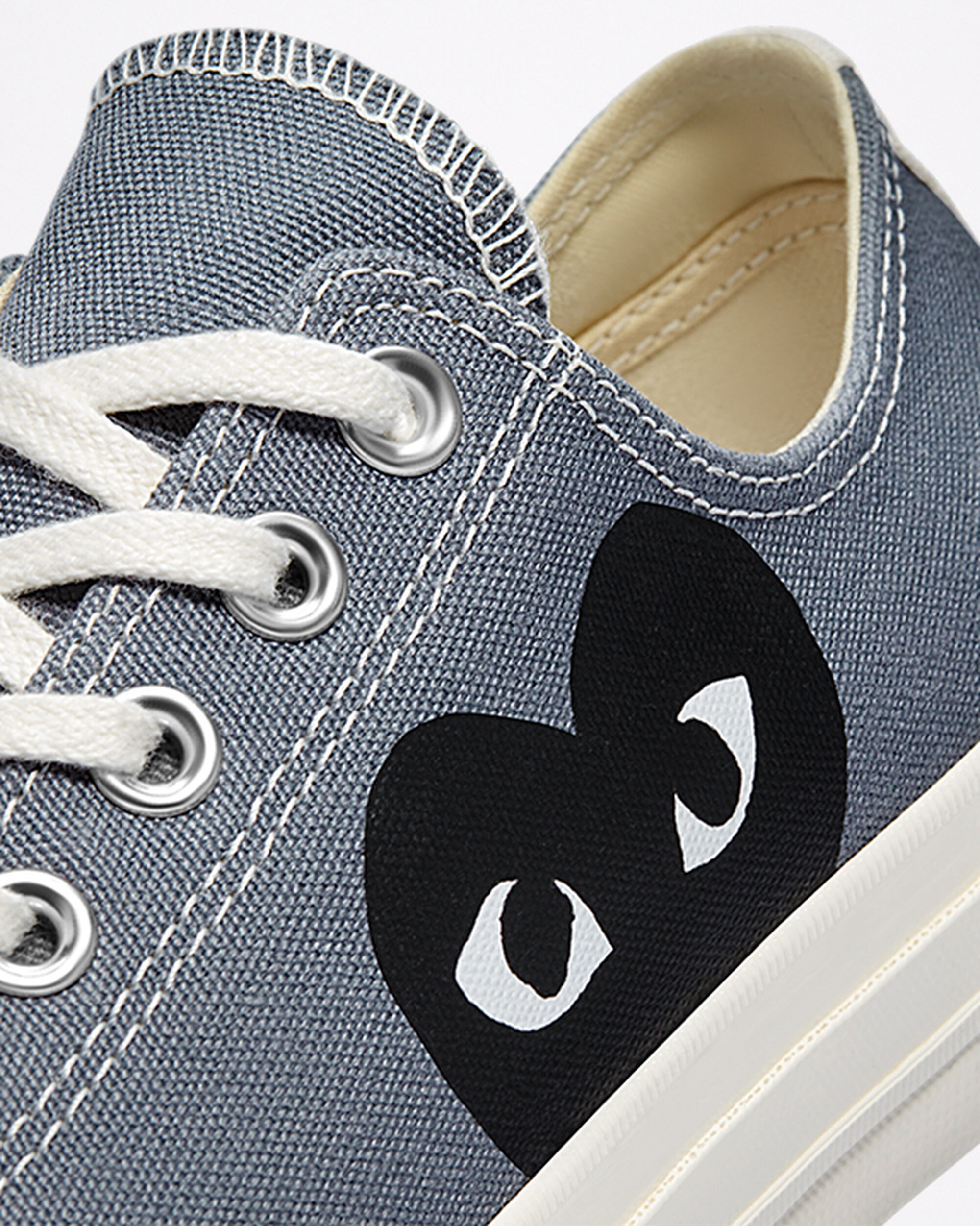 Men's Converse x Comme des Garçons PLAY Chuck 70 Sneakers Grey/Black | Australia-83204