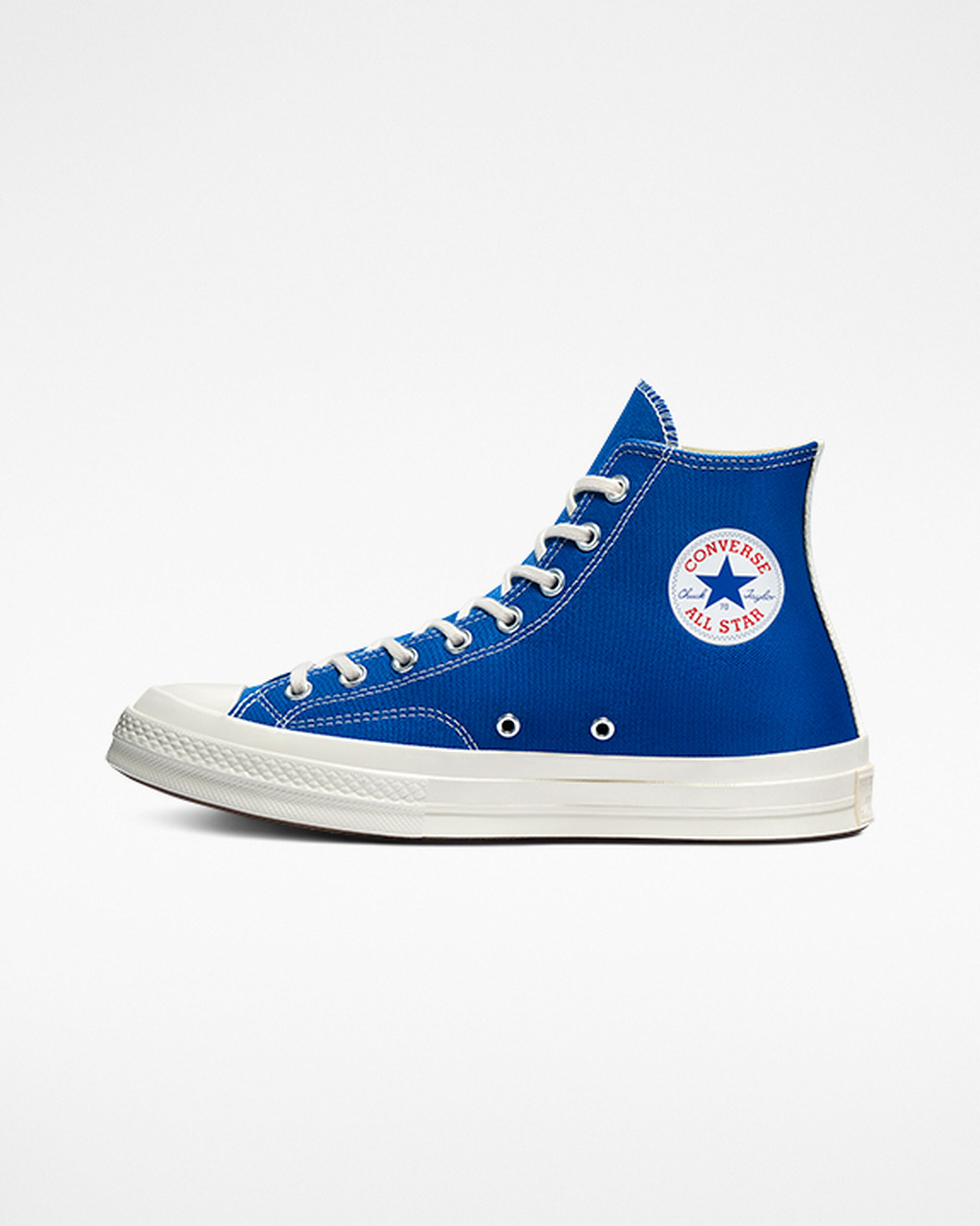 Men's Converse x Comme des Garçons PLAY Chuck 70 High Top Sneakers Blue/Black | Australia-85406