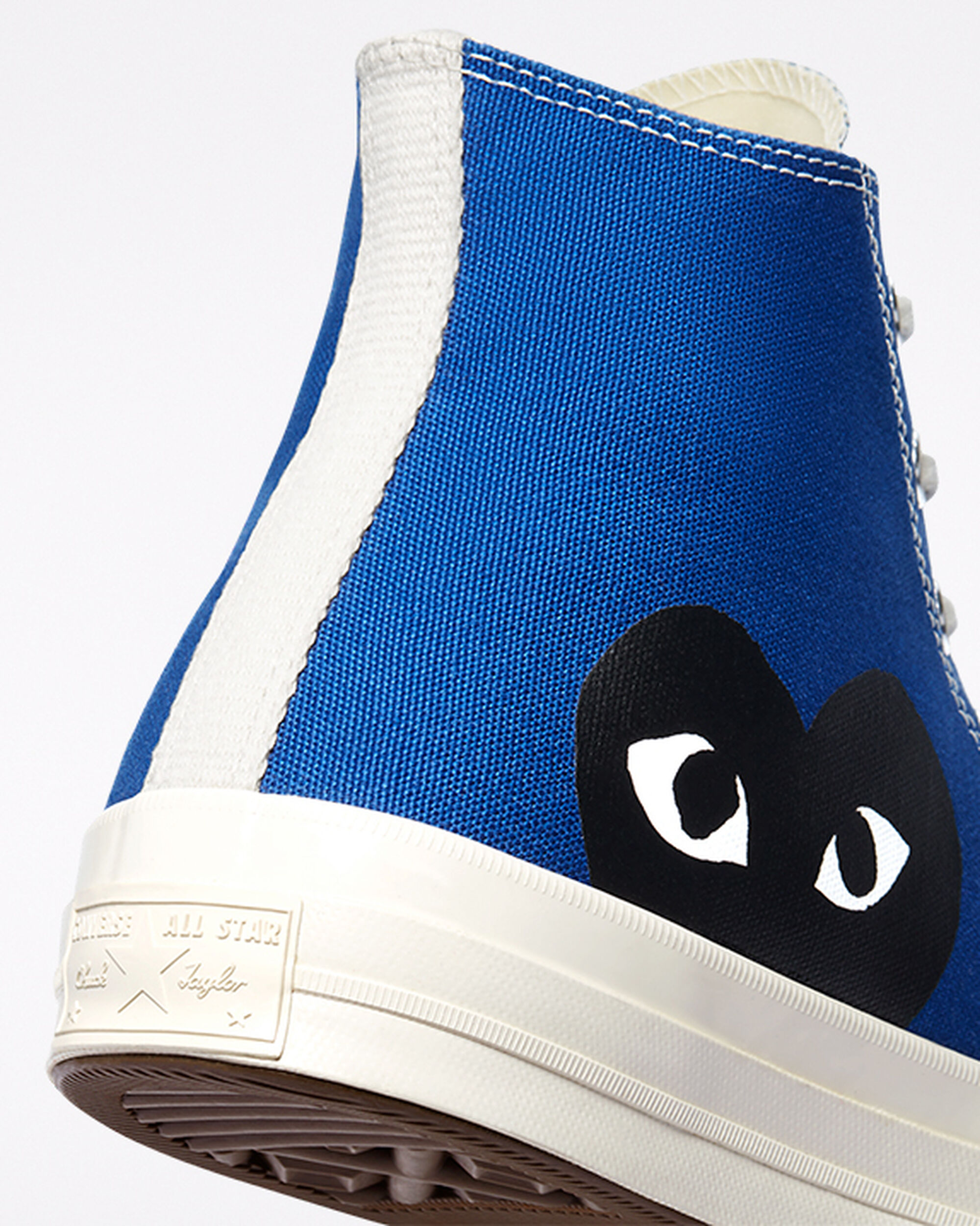 Men's Converse x Comme des Garçons PLAY Chuck 70 High Top Sneakers Blue/Black | Australia-85406