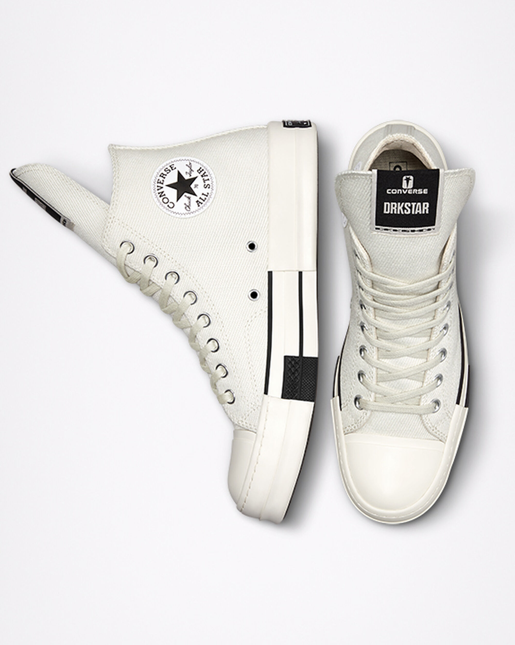 Men's Converse x DRKSHDW DRKSTAR Chuck 70 High Top Sneakers White/Black | Australia-10938