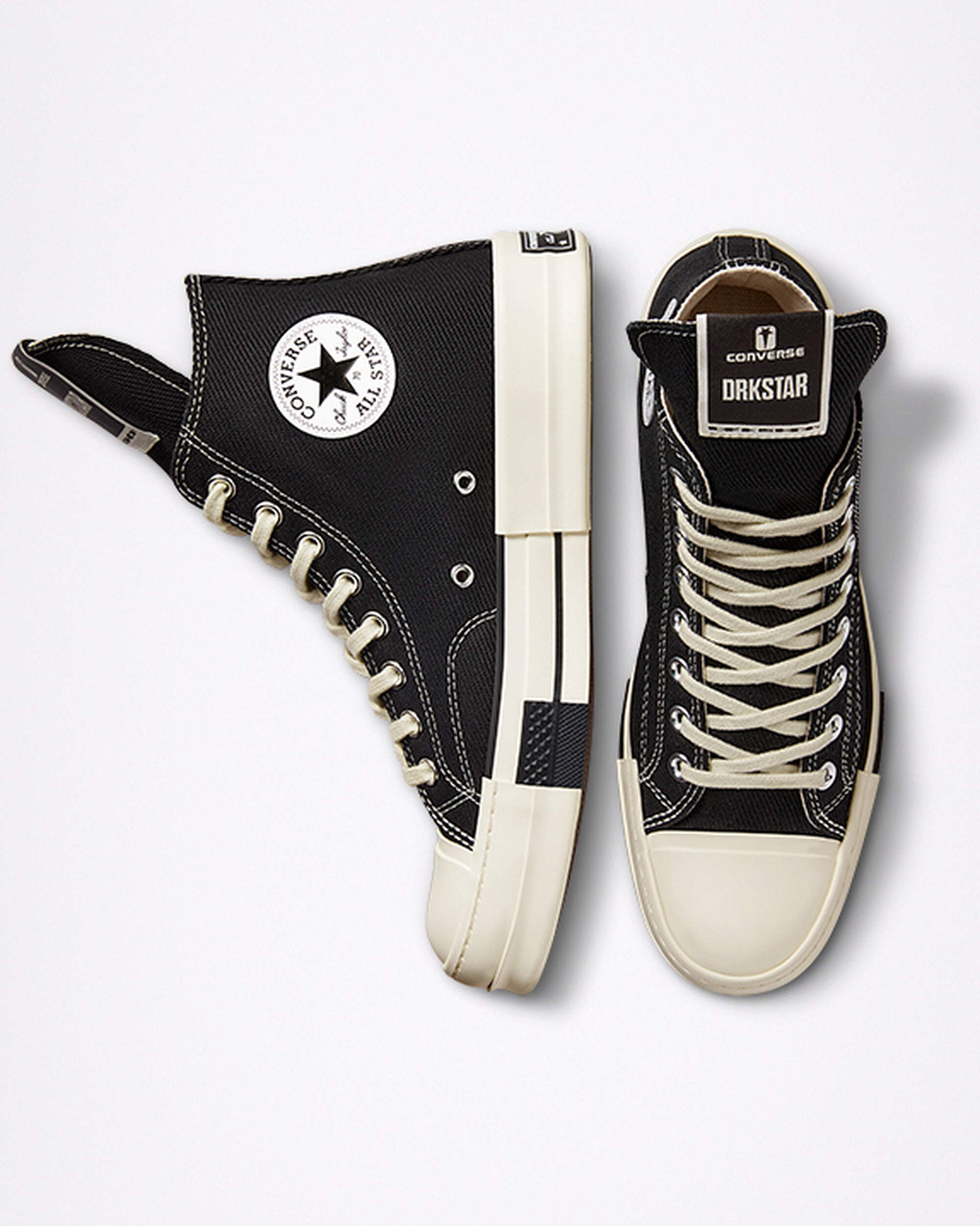 Men's Converse x DRKSHDW DRKSTAR Chuck 70 High Top Sneakers Black | Australia-89627