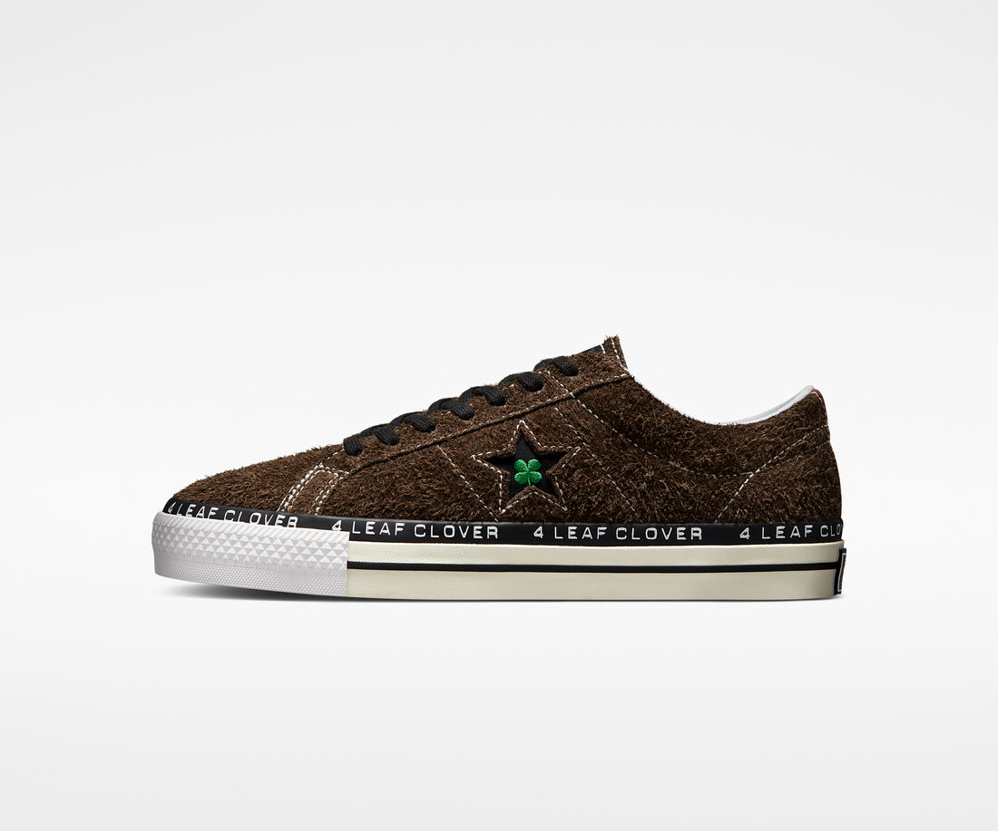 Men's Converse x Patta Four-Leaf Clover One Star Pro Sneakers Olive/White | Australia-24679