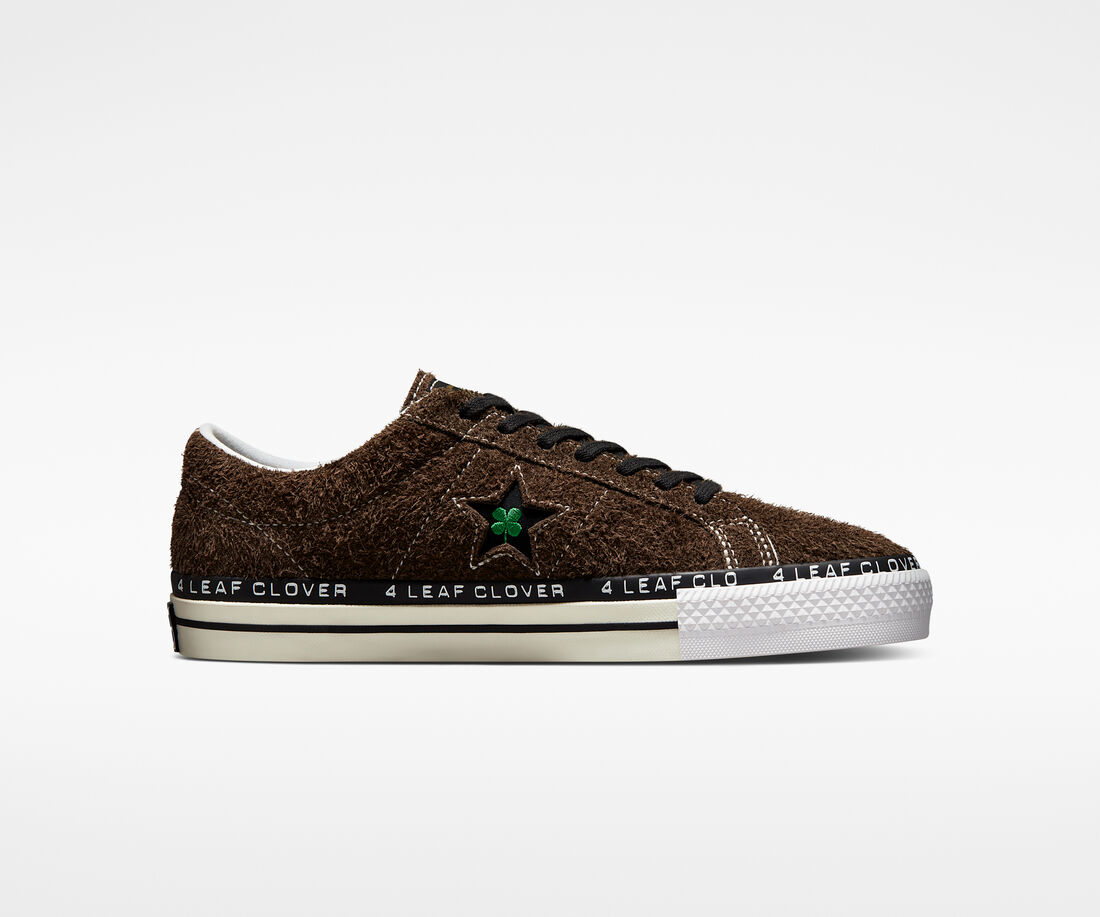 Men\'s Converse x Patta Four-Leaf Clover One Star Pro Sneakers Olive/White | Australia-24679