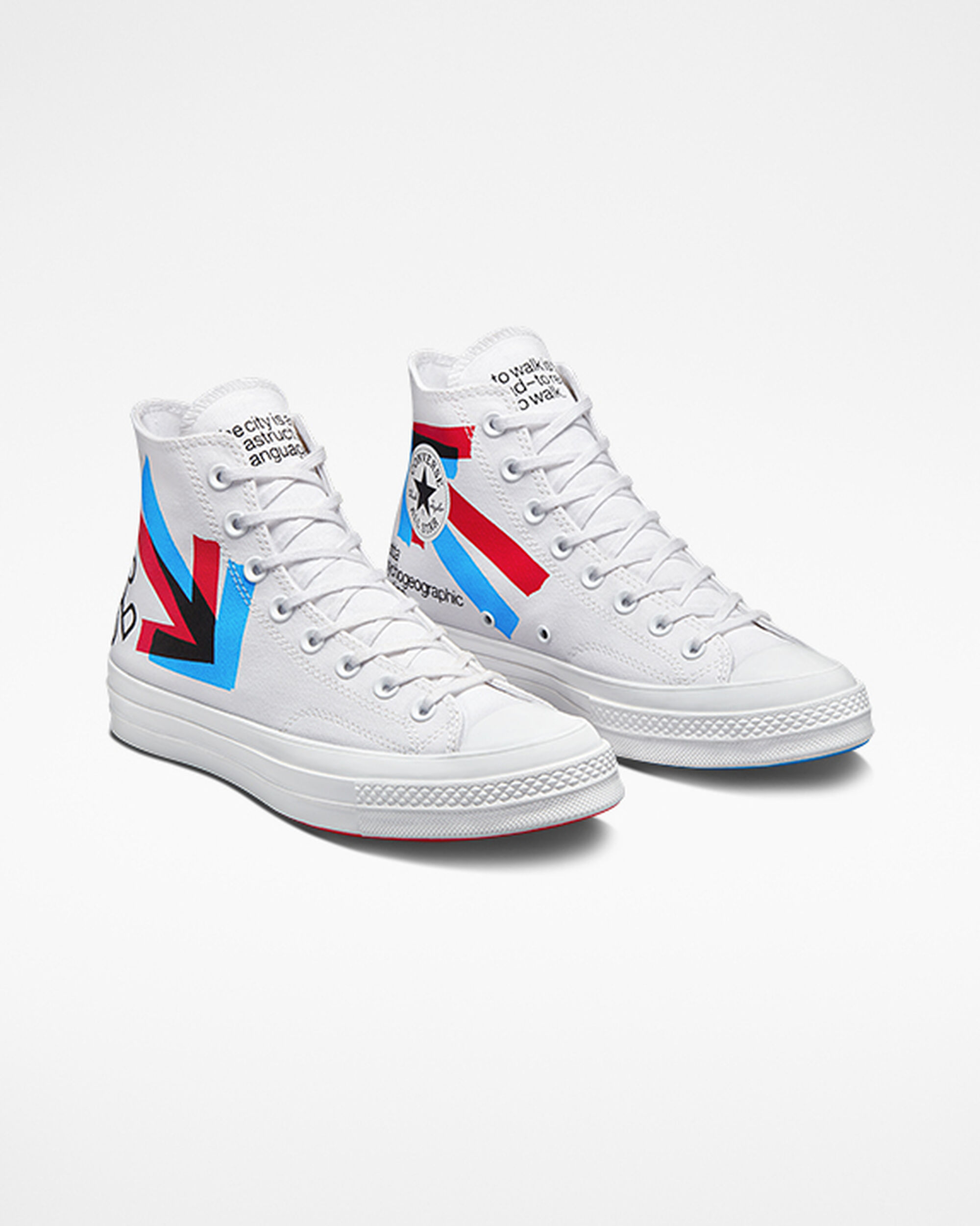 Men's Converse x Patta x Experimental Jetset Chuck 70 High Top Sneakers White/Red/Blue | Australia-85079