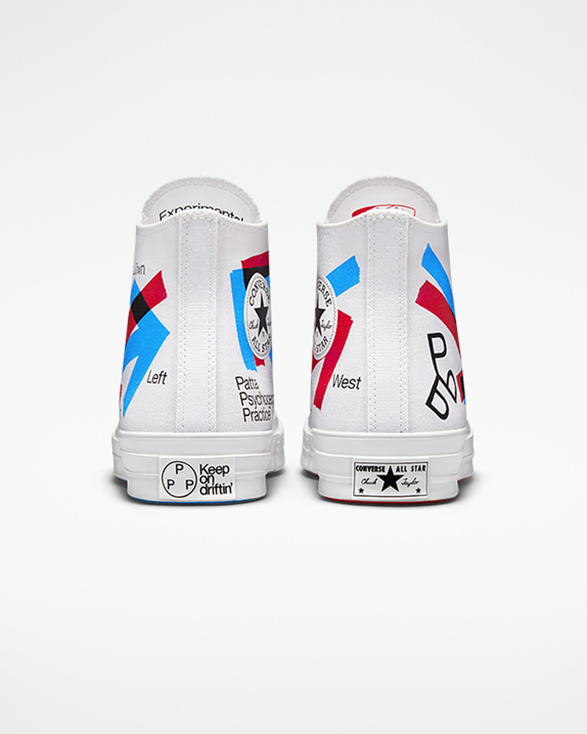 Men's Converse x Patta x Experimental Jetset Chuck 70 High Top Sneakers White/Red/Blue | Australia-85079