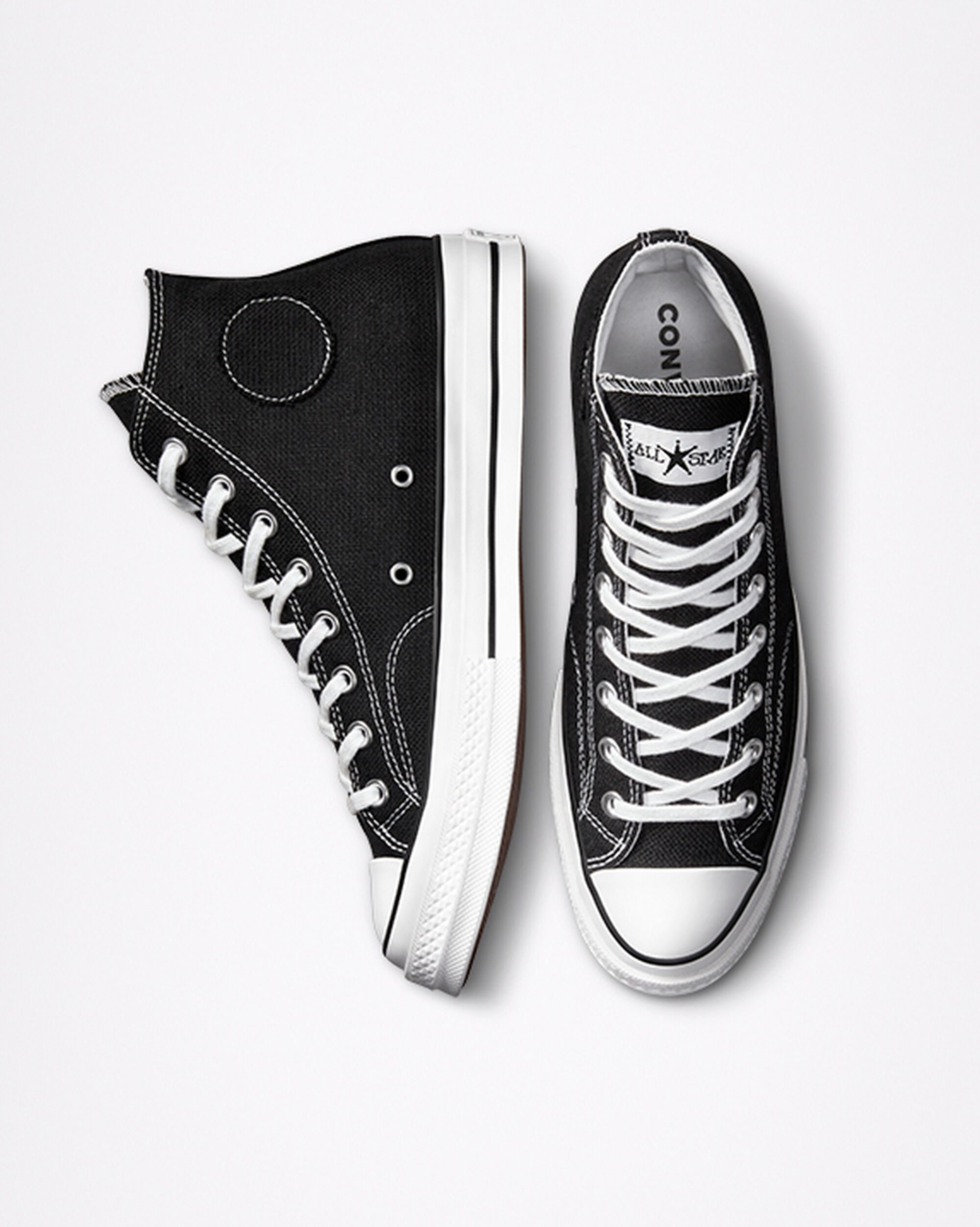 Men's Converse x Stüssy Chuck 70 High Top Sneakers Black/White/Black | Australia-45031