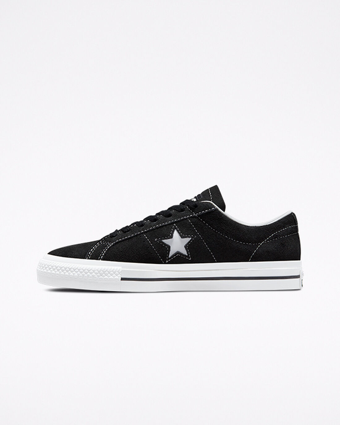 Women's Converse CONS One Star Pro Suede Skate Shoes Black/White | Australia-28415