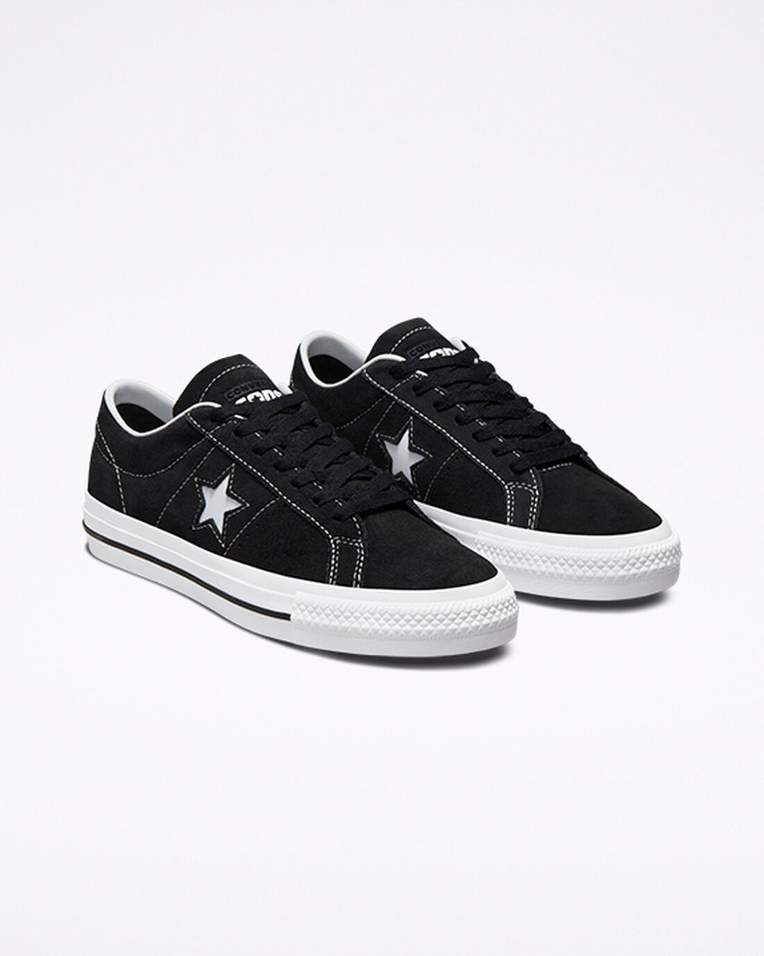 Women's Converse CONS One Star Pro Suede Skate Shoes Black/White | Australia-28415