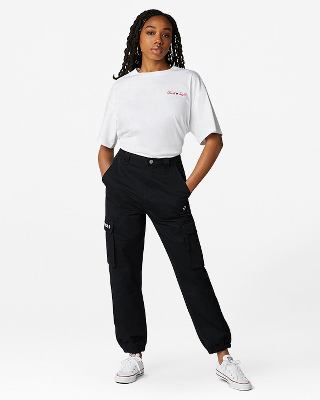 Women's Converse Cargo Jogger Pants Black | Australia-35742