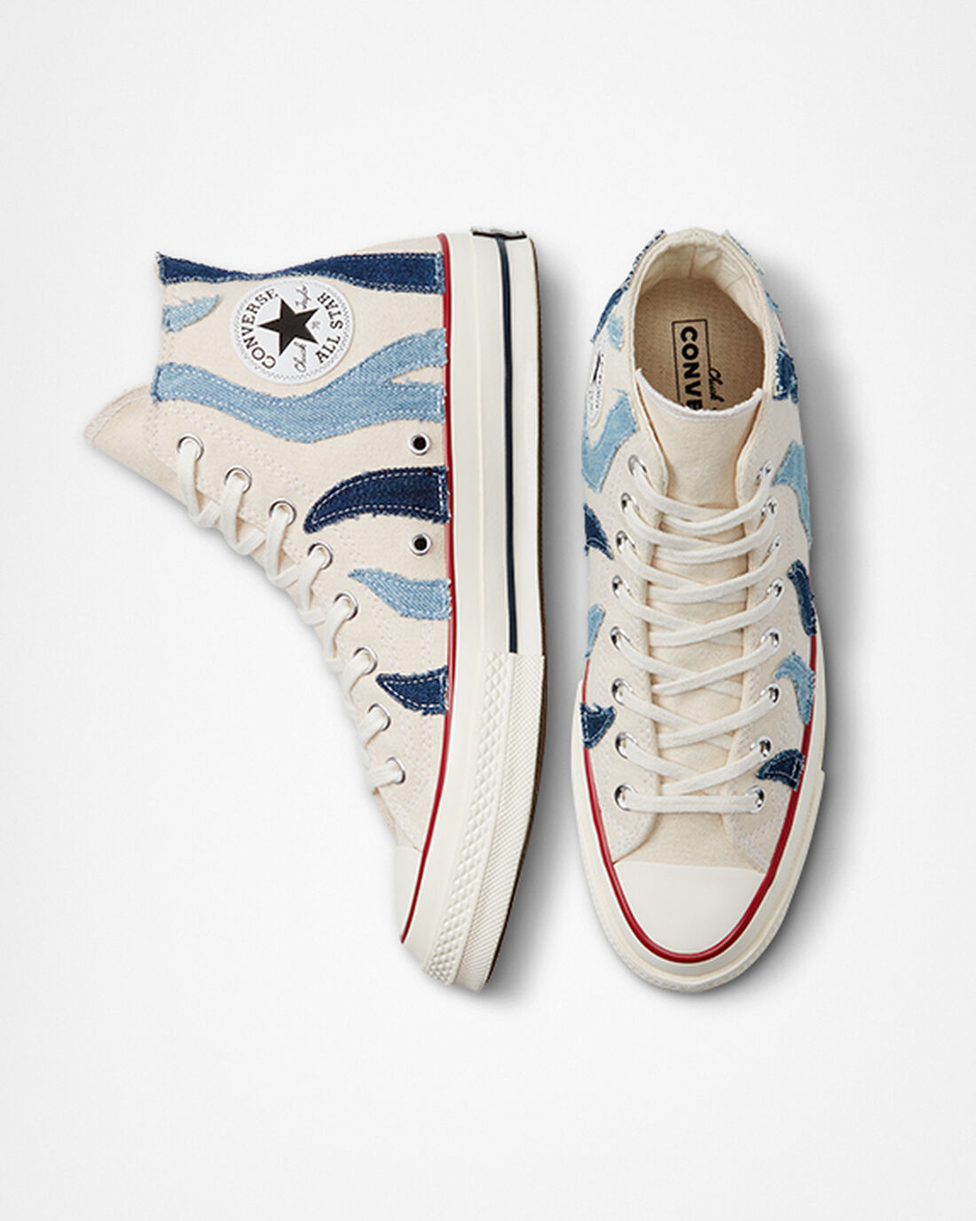 Women's Converse Chuck 70 Denim High Top Sneakers Beige Blue | Australia-38647