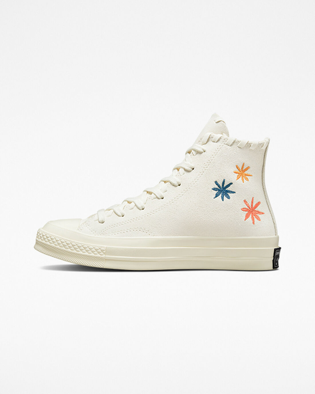 Women's Converse Chuck 70 Embroidered Florals High Top Sneakers Beige/Beige White | Australia-18035