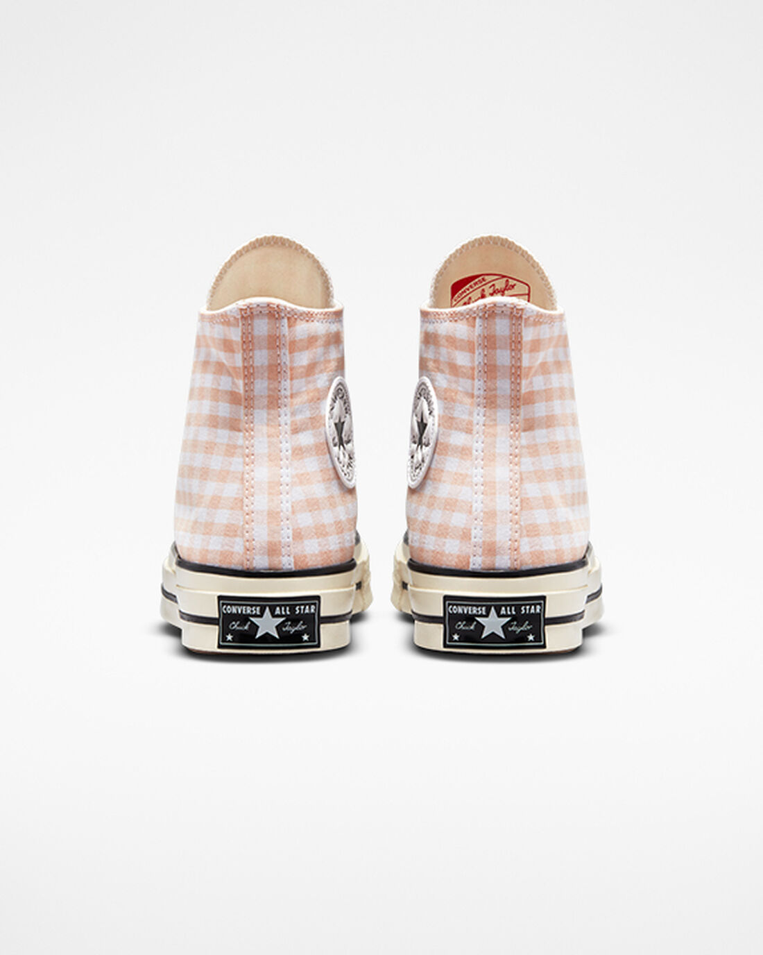 Women's Converse Chuck 70 Gingham High Top Sneakers Coral/White | Australia-51293