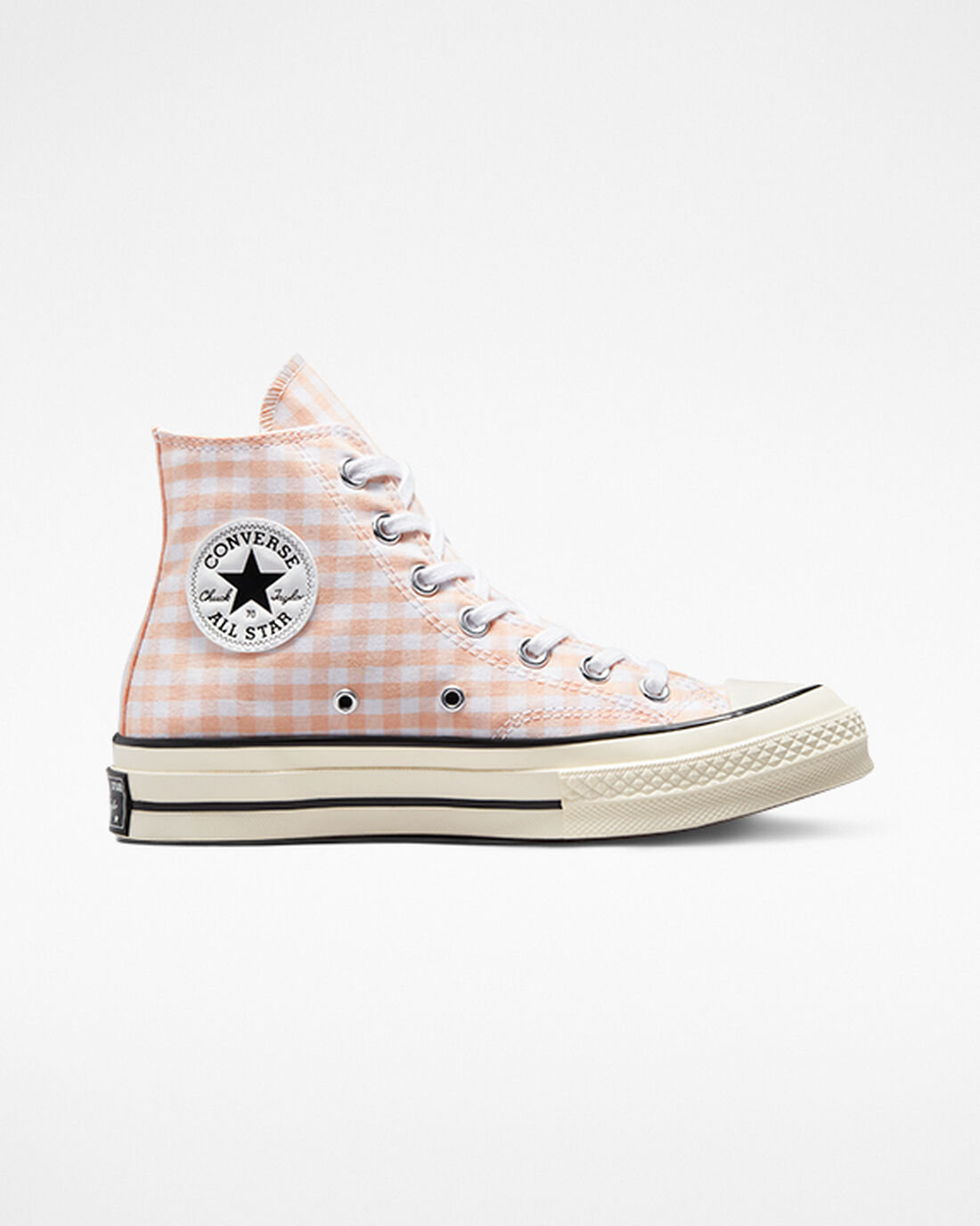 Women\'s Converse Chuck 70 Gingham High Top Sneakers Coral/White | Australia-51293