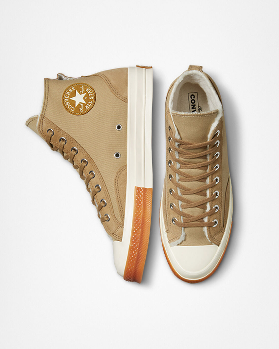 Women's Converse Chuck 70 Lined Colorblock High Top Sneakers Khaki | Australia-31826