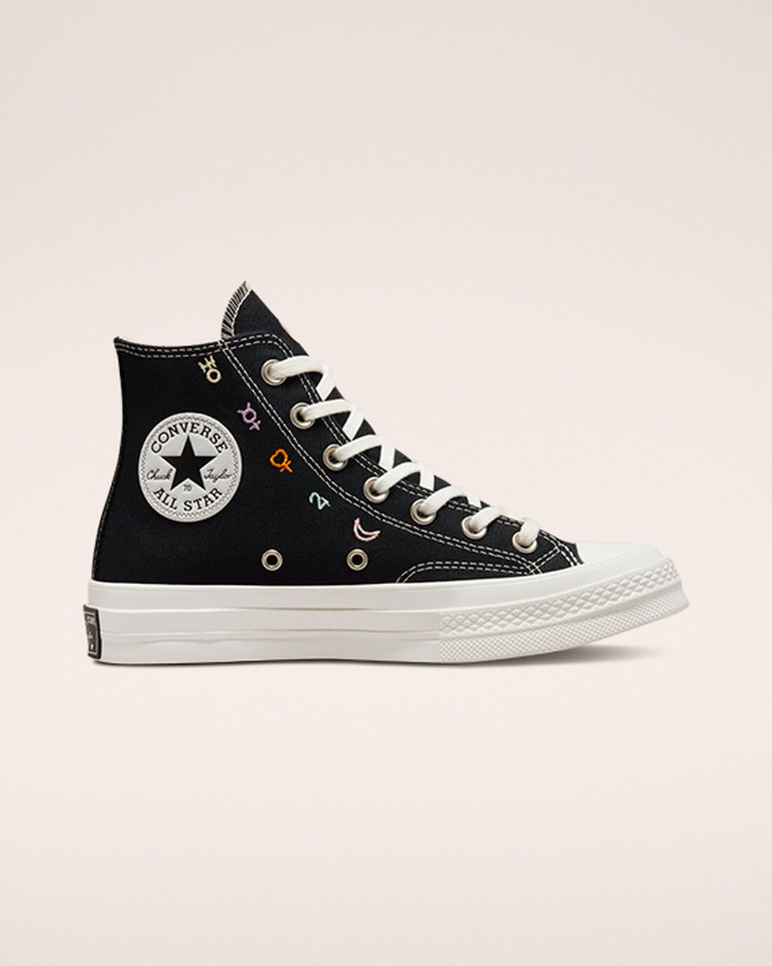 Women\'s Converse Chuck 70 Mystic Symbols High Top Sneakers Black/White | Australia-06824