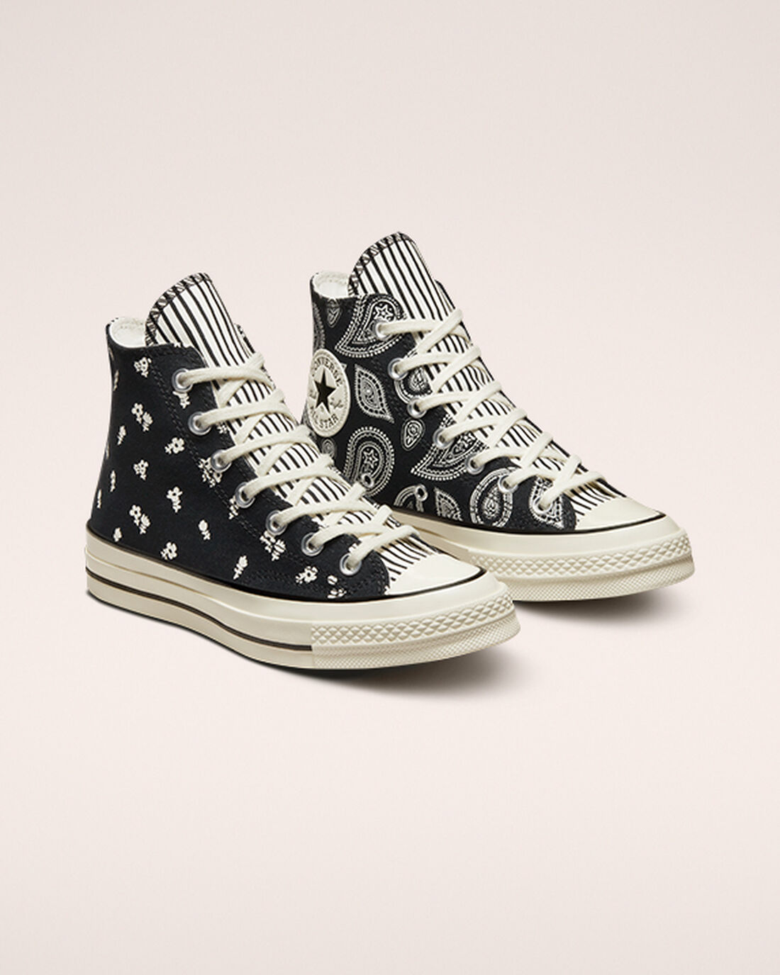 Women's Converse Chuck 70 Paisley High Top Sneakers Black | Australia-12407