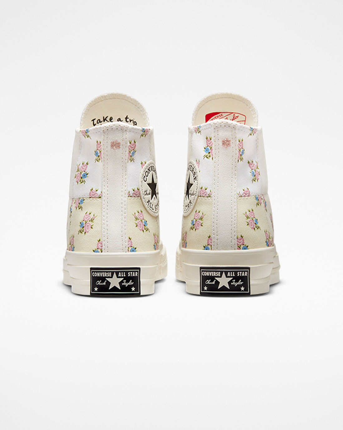 Women's Converse Chuck 70 Patchwork Floral High Top Shoes Beige/White | Australia-69820