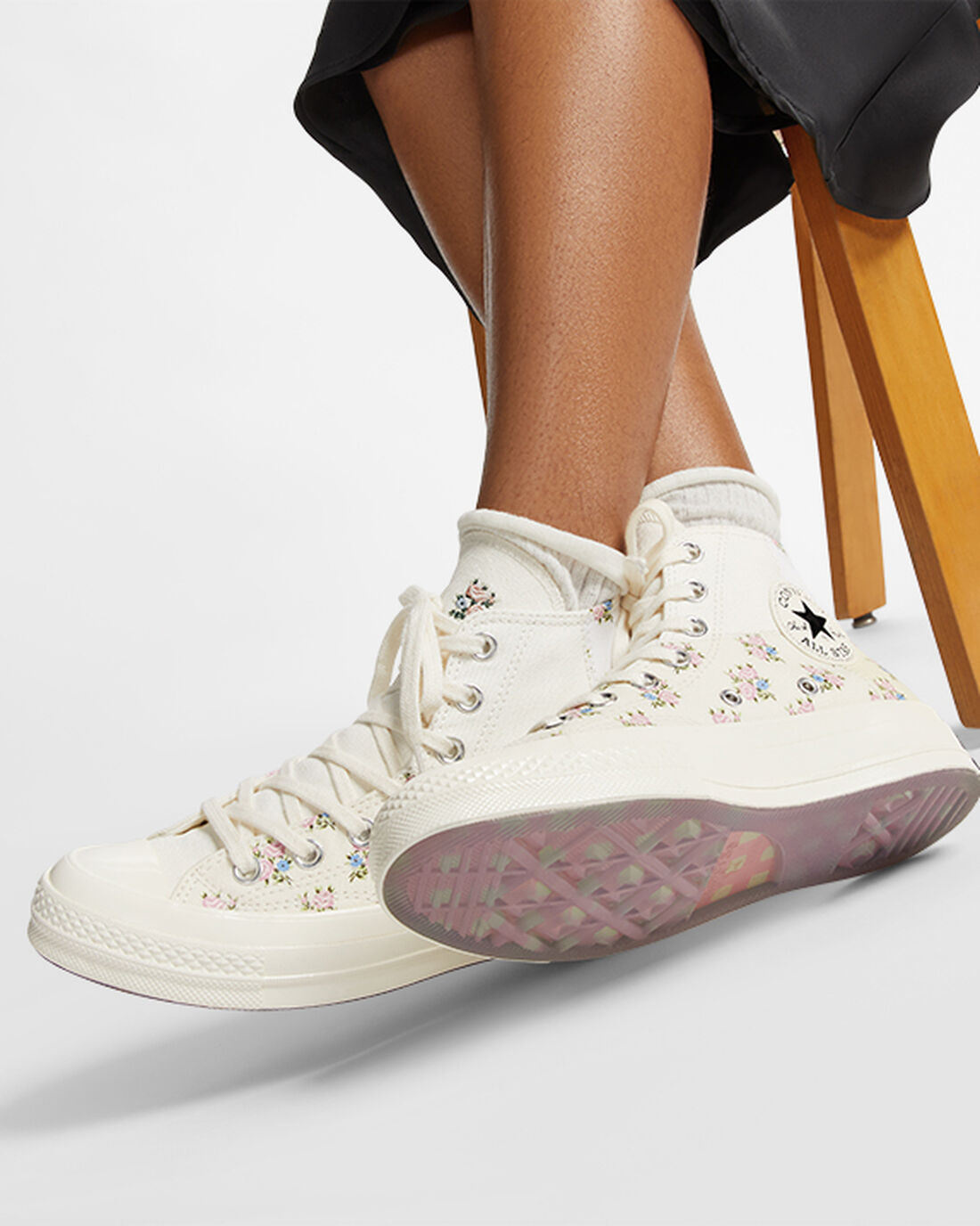 Women's Converse Chuck 70 Patchwork Floral High Top Shoes Beige/White | Australia-69820