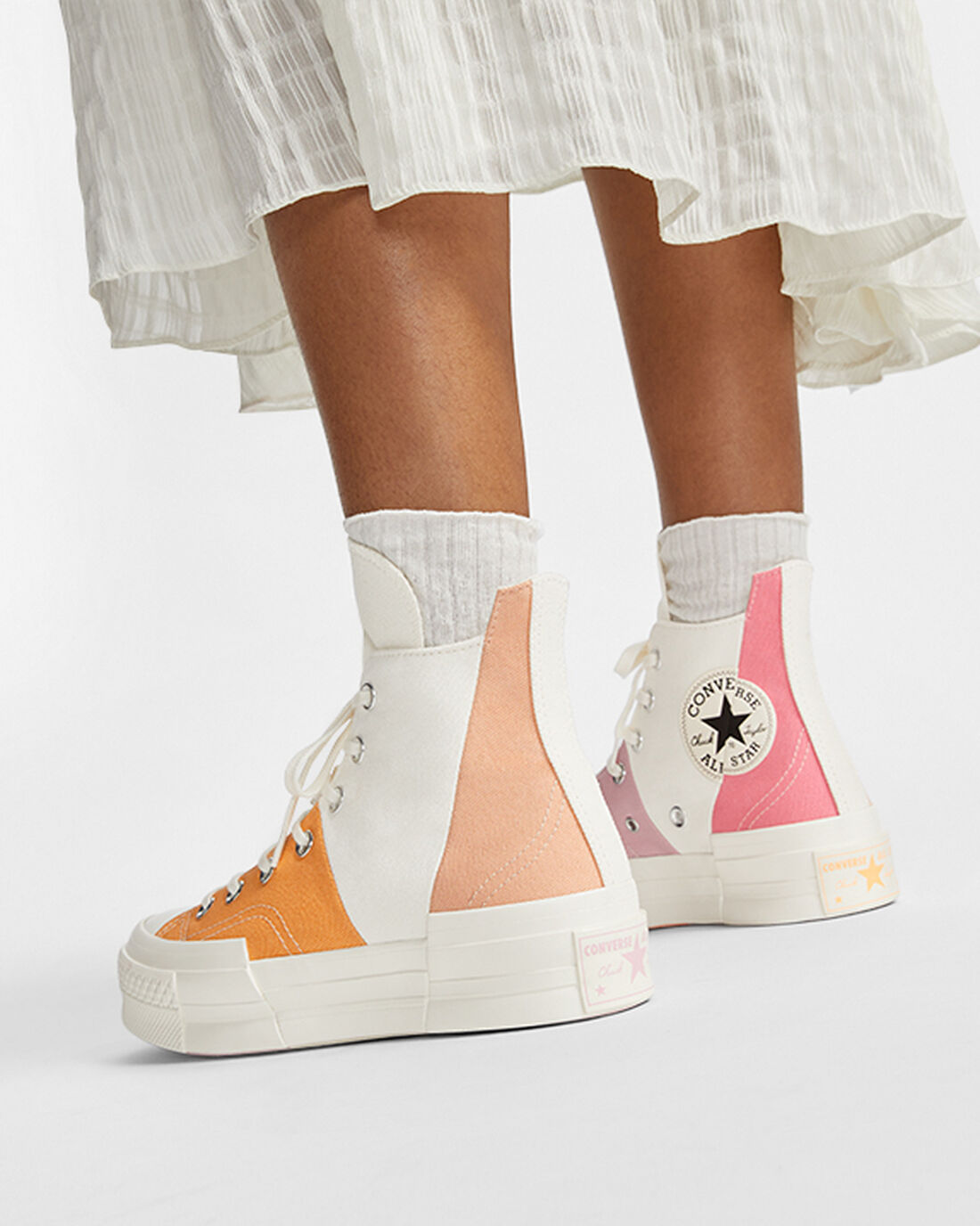 Women's Converse Chuck 70 Plus Color Candy High Top Sneakers Beige/Orange Pink | Australia-08695