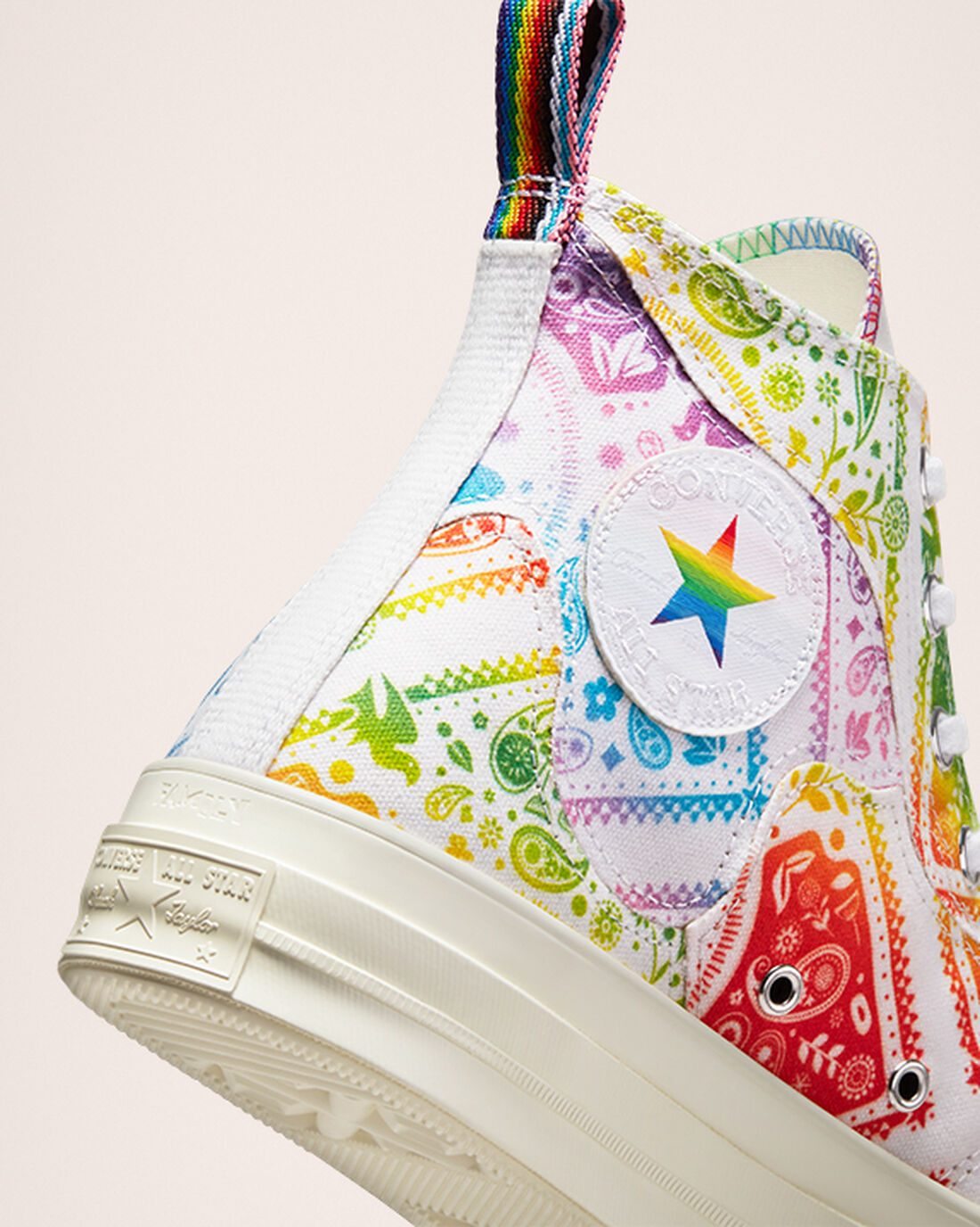 Women's Converse Chuck 70 Pride High Top Sneakers White/Red | Australia-68713