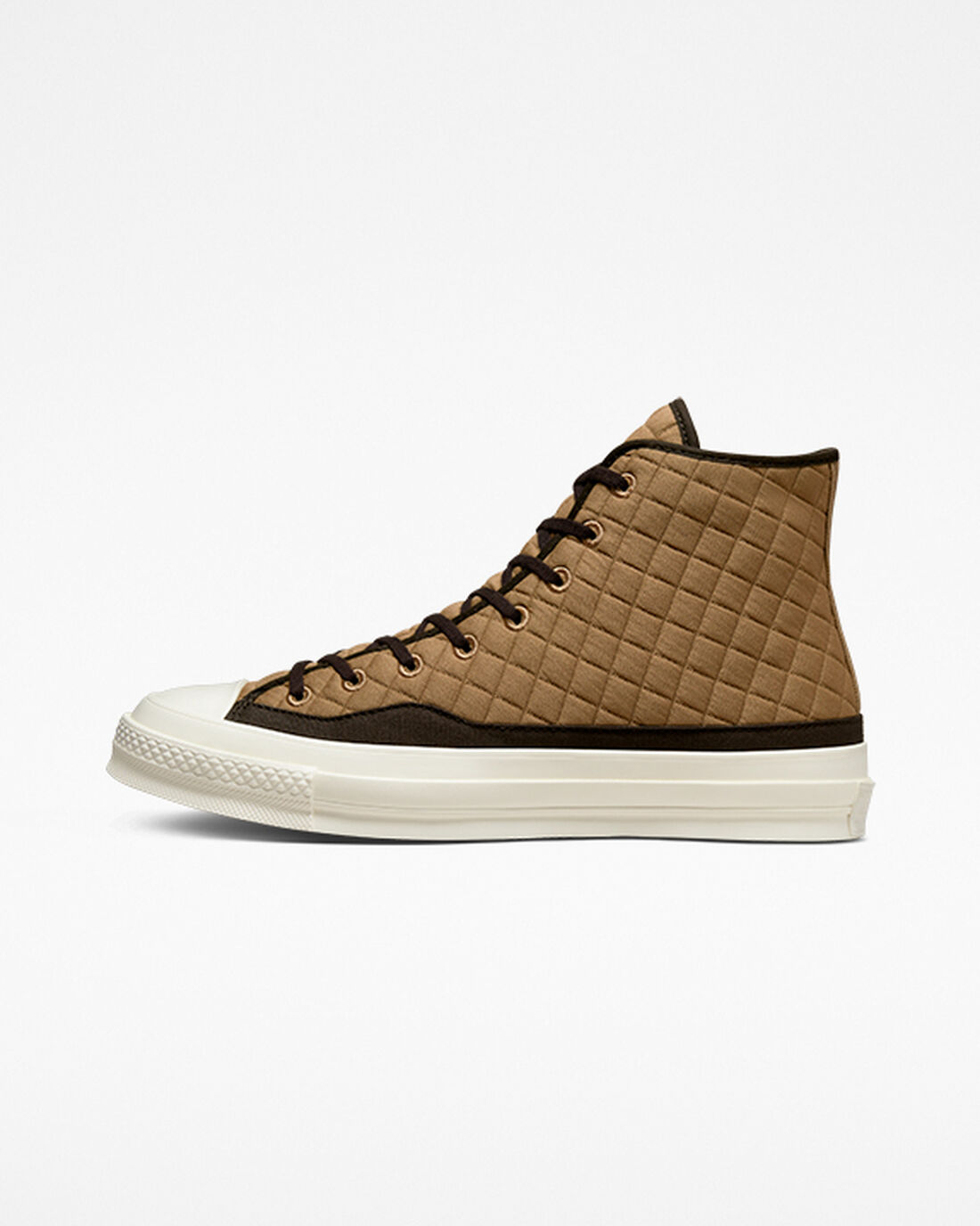 Women's Converse Chuck 70 Quilted High Top Sneakers Brown/Black | Australia-23748