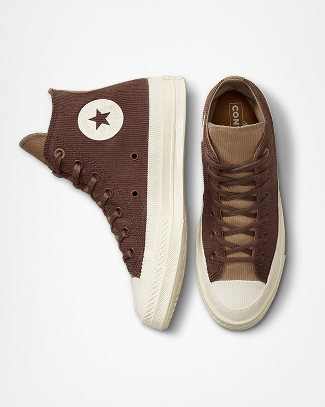 Women's Converse Chuck 70 Stretch Corduroy High Top Sneakers Brown/Khaki | Australia-19762