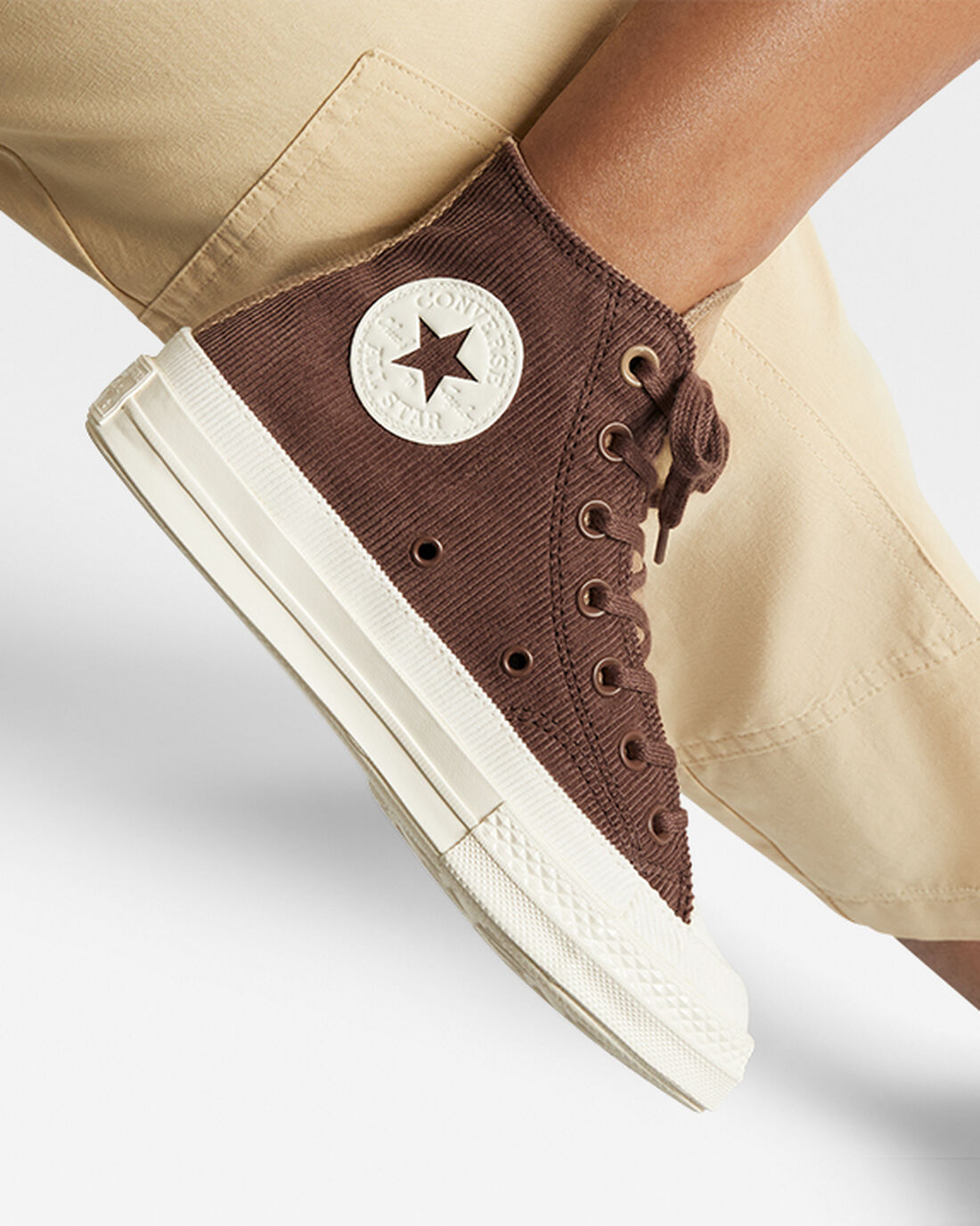 Women's Converse Chuck 70 Stretch Corduroy High Top Sneakers Brown/Khaki | Australia-19762