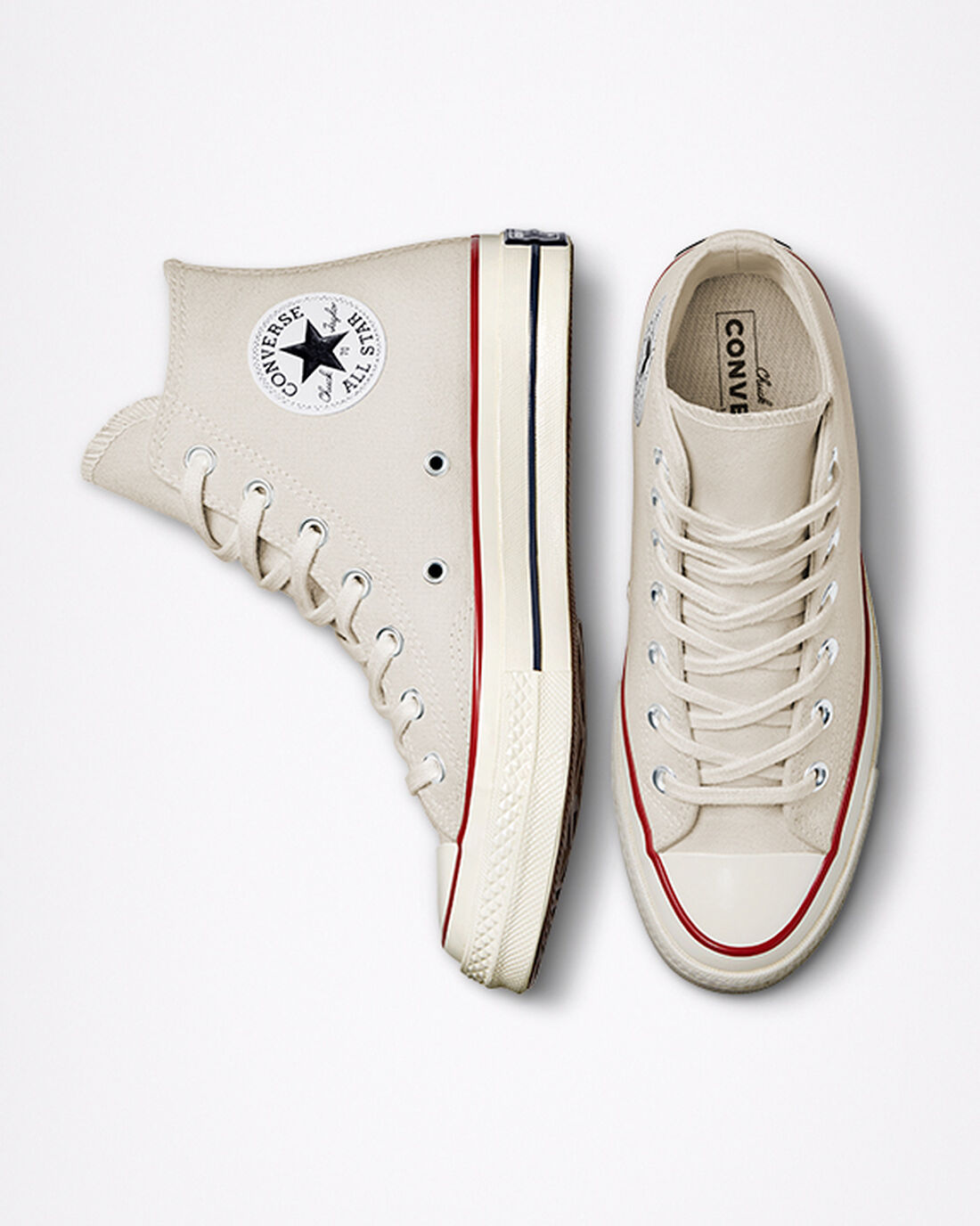 Women's Converse Chuck 70 Vintage Canvas High Top Sneakers Beige/Dark Red | Australia-42506