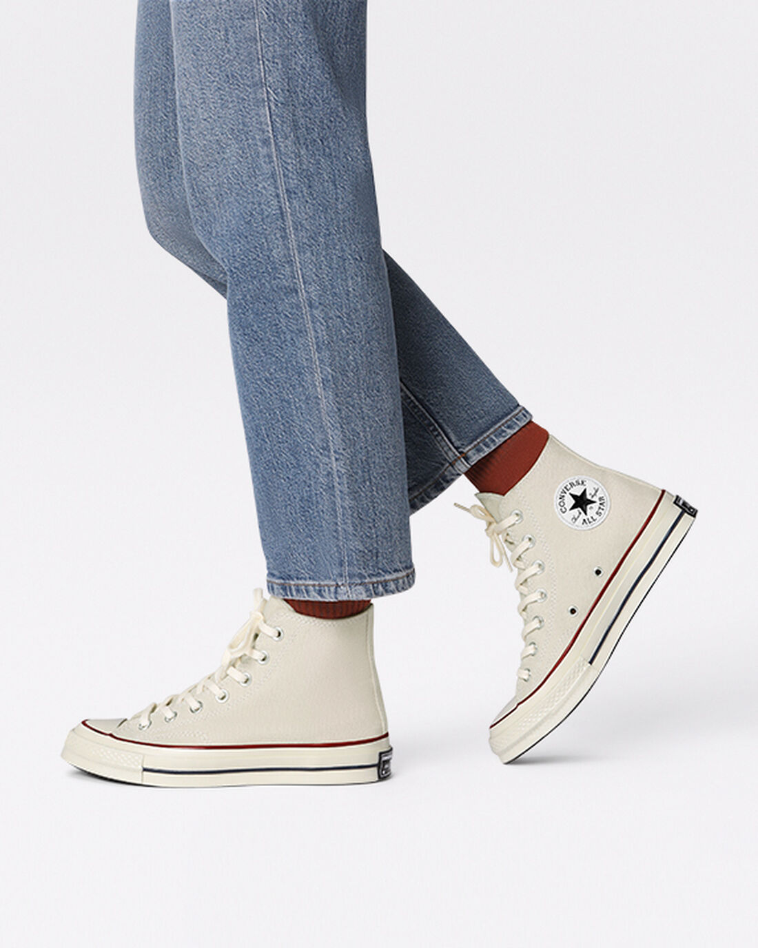 Women's Converse Chuck 70 Vintage Canvas High Top Sneakers Beige/Dark Red | Australia-42506