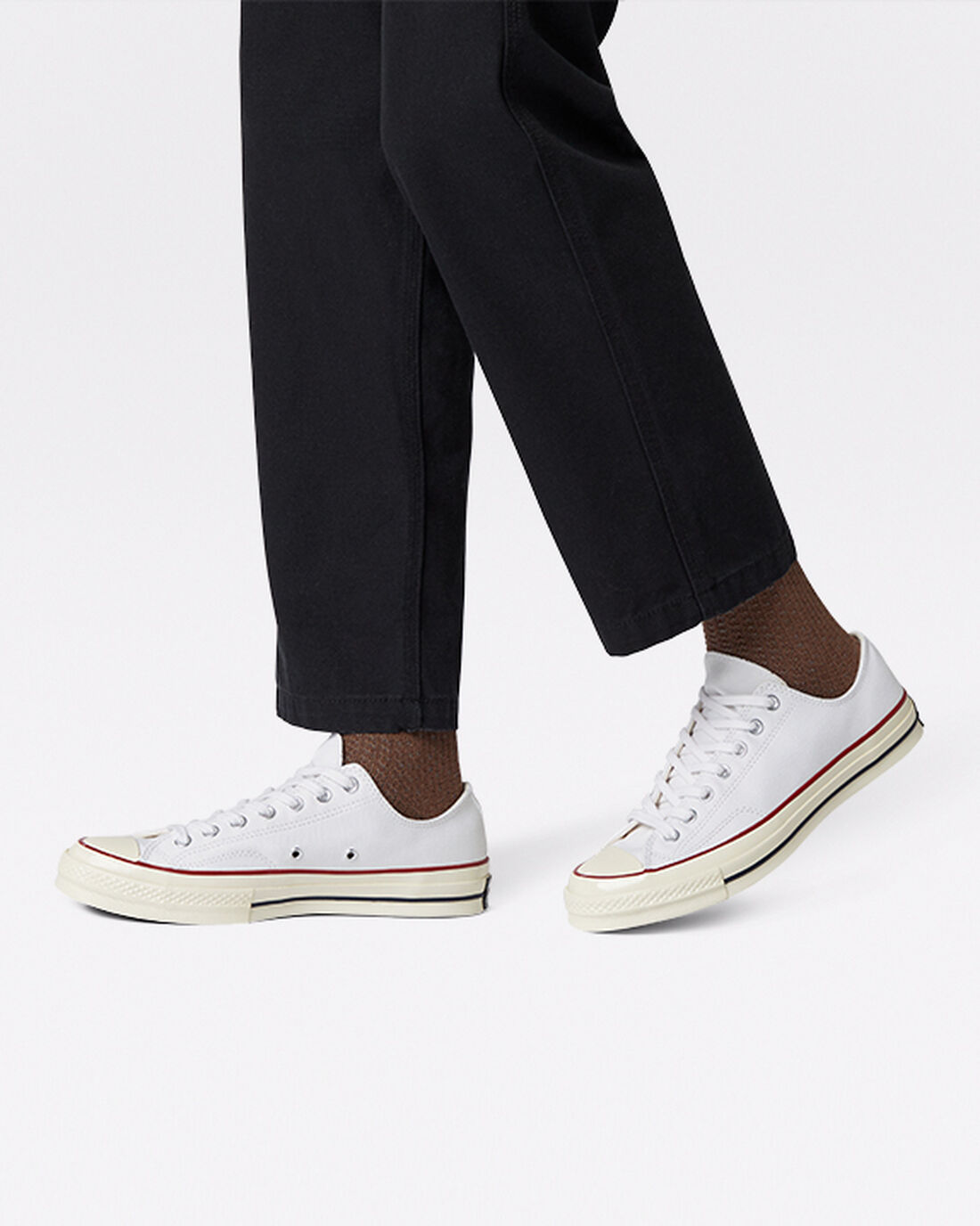 Women's Converse Chuck 70 Vintage Canvas Sneakers White/Dark Red | Australia-83596