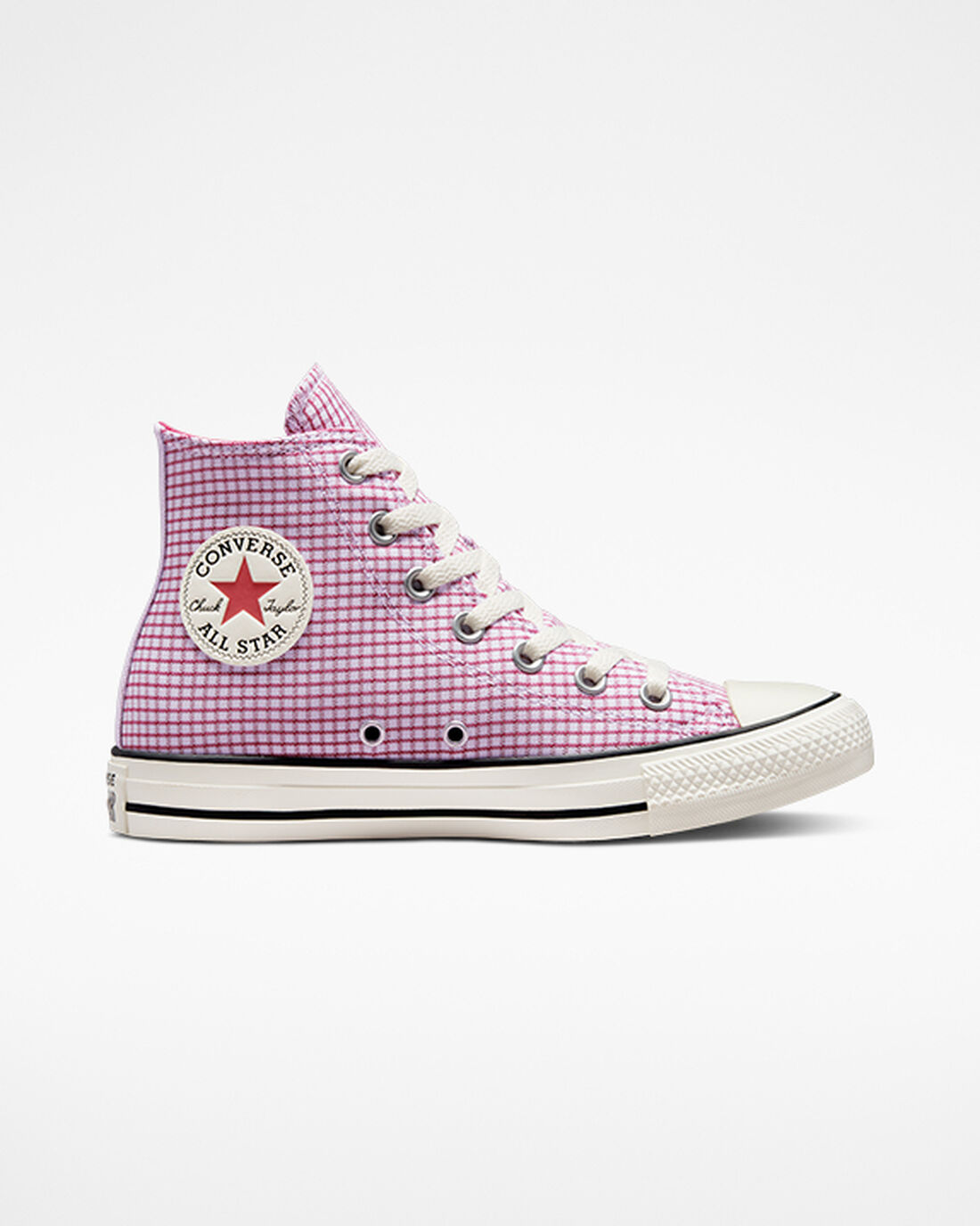 Women\'s Converse Chuck Taylor All Star Checkered High Top Sneakers Purple | Australia-08475