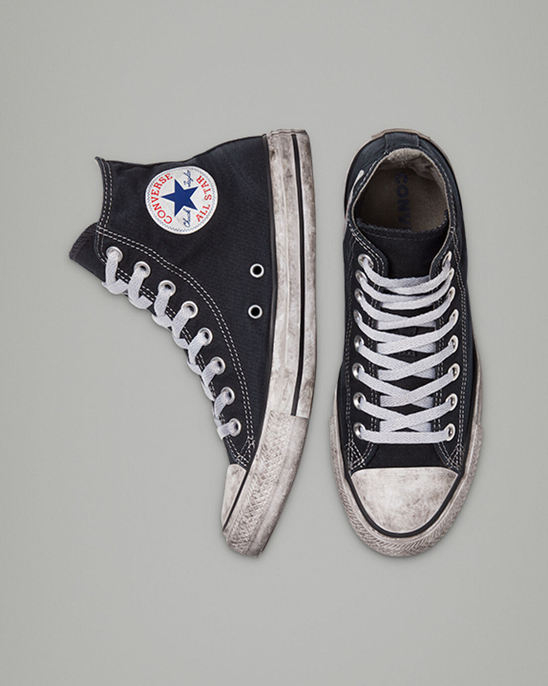 Women's Converse Chuck Taylor All Star Canvas Smoke High Top Sneakers Black/White | Australia-23096