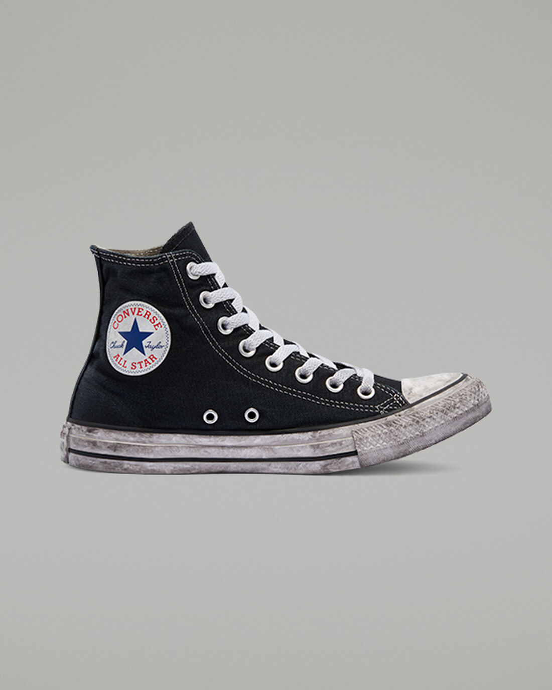 Women\'s Converse Chuck Taylor All Star Canvas Smoke High Top Sneakers Black/White | Australia-23096