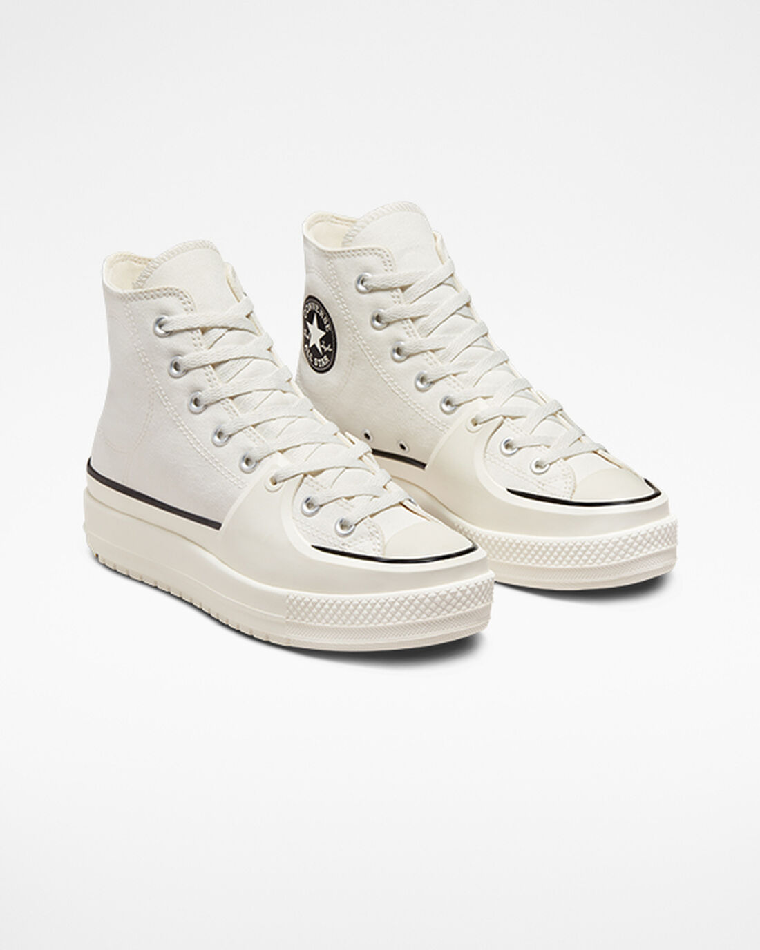 Women's Converse Chuck Taylor All Star Construct High Top Sneakers White/Black | Australia-32469